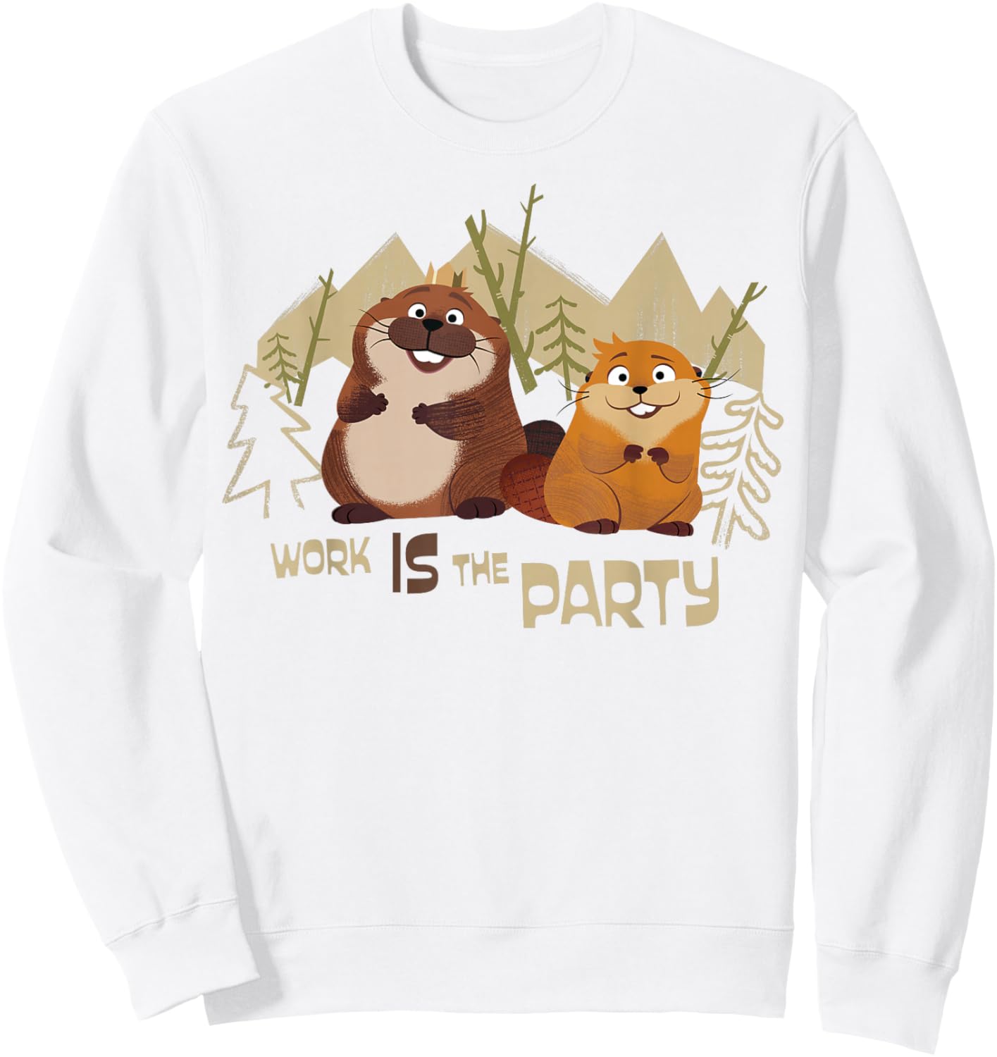 Disney Pixar Hoppers Work is The Party Retro Outdoors Sweatshirt - Sweatshirt | White