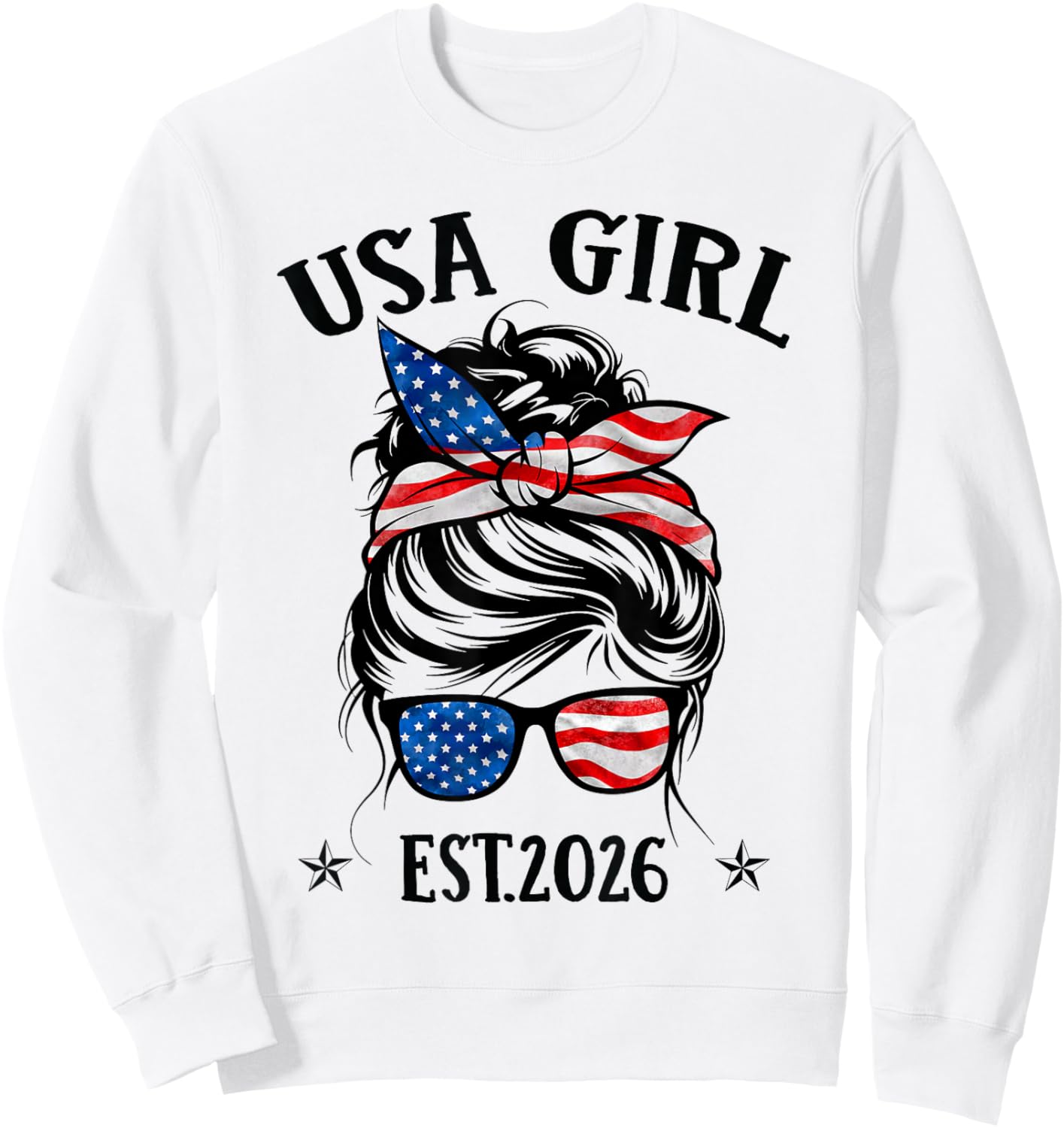 US Citizen Est 2026 New Citizenship American USA Girl 2026 Sweatshirt - Sweatshirt | White