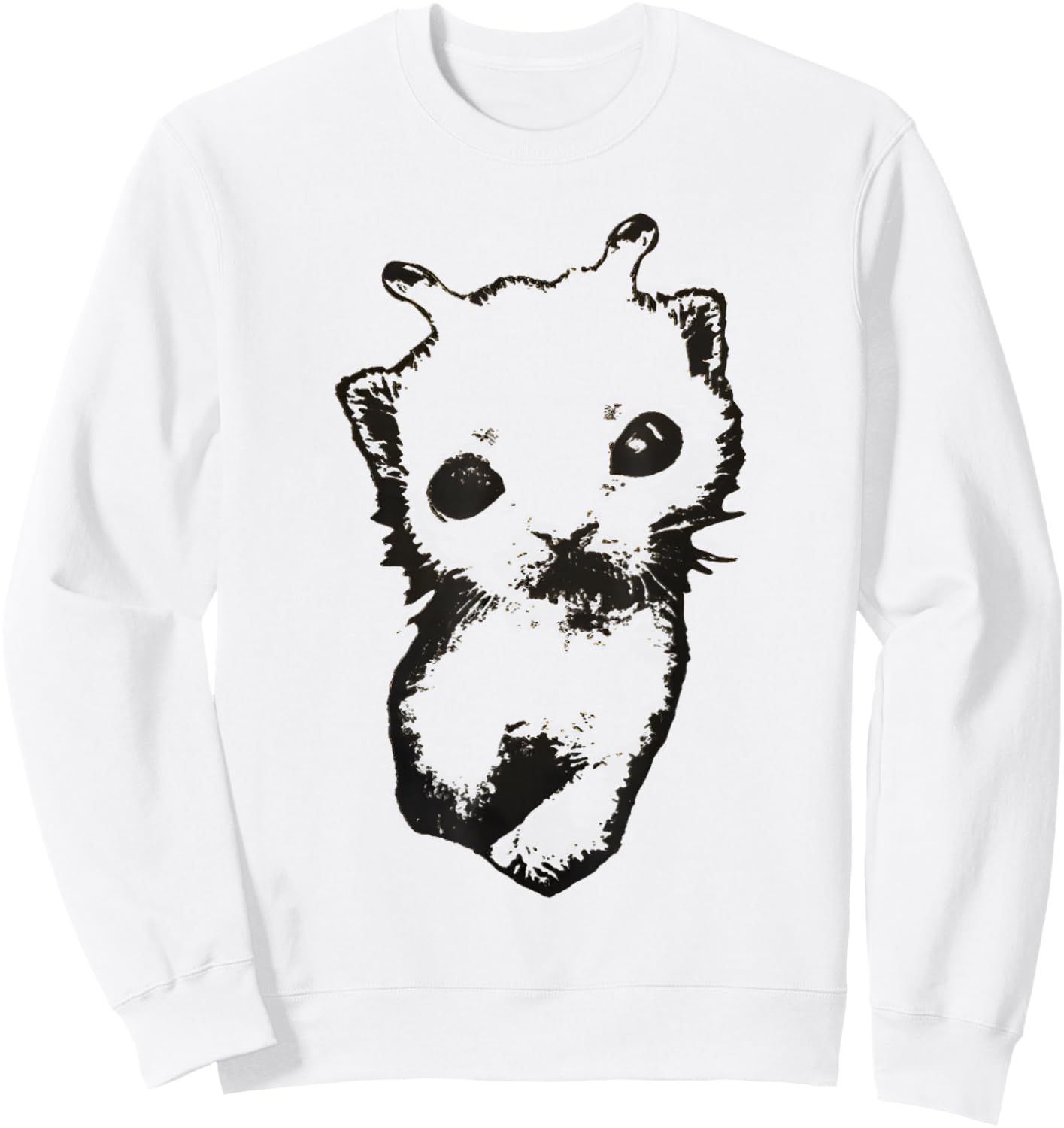 Alien Cat Meme UFO Vintage Y2K Funny Silly Cat Sweatshirt - Sweatshirt | White