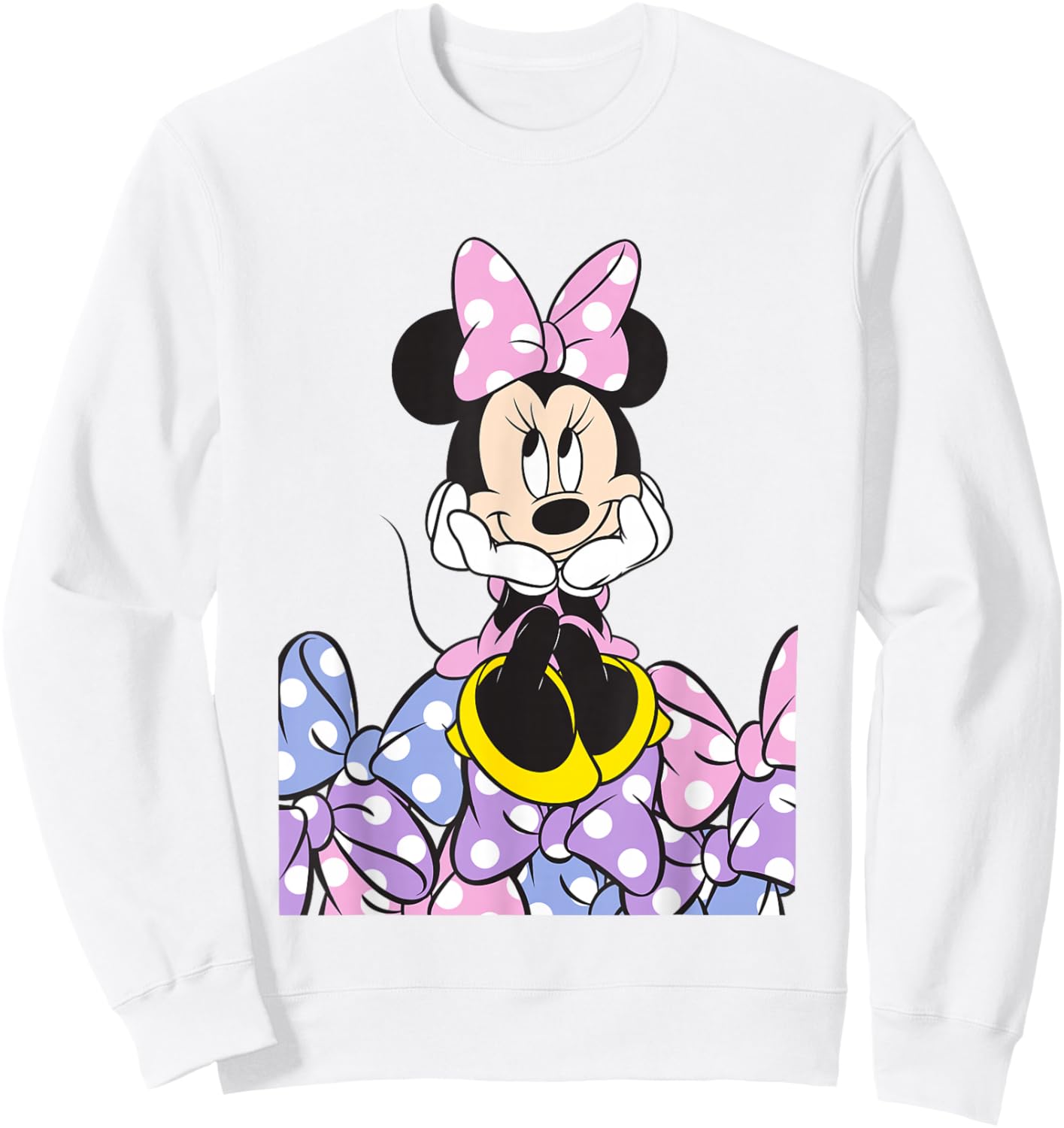 Disney Mickey and Friends Minnie Mouse Polka Dot Bows Sweatshirt - Sweatshirt | White