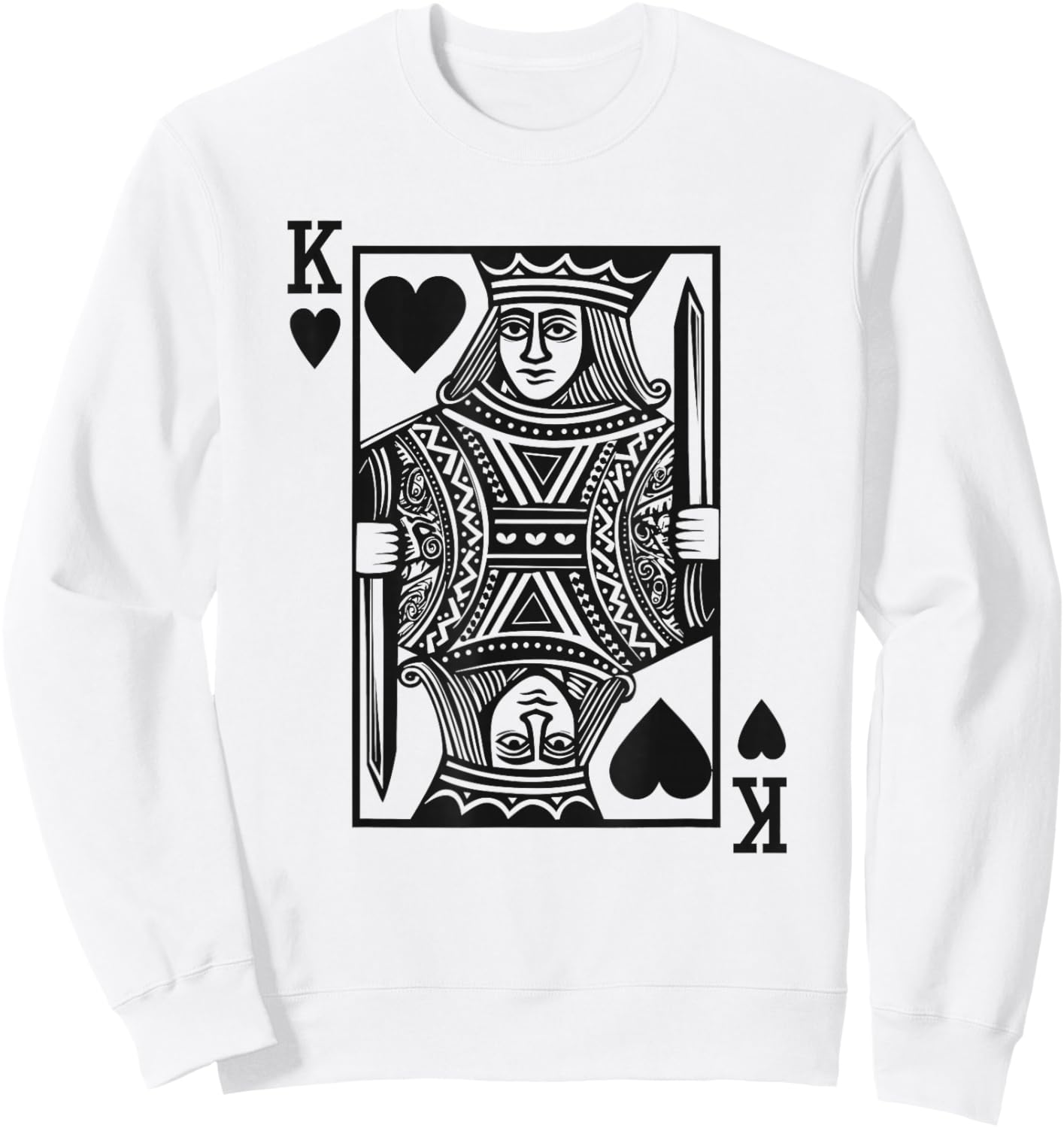 King of Hearts Boys Valentine Toddlers Boy Valentine's Day Sweatshirt - Sweatshirt | White