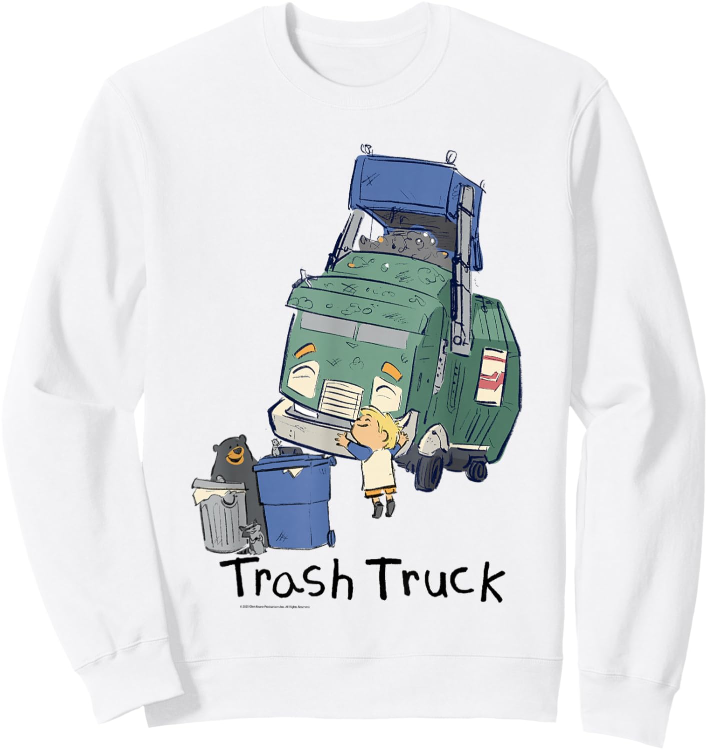 Hank Walter Donny and Ms. Mona Happy Hugging Sweatshirt - Sweatshirt | White