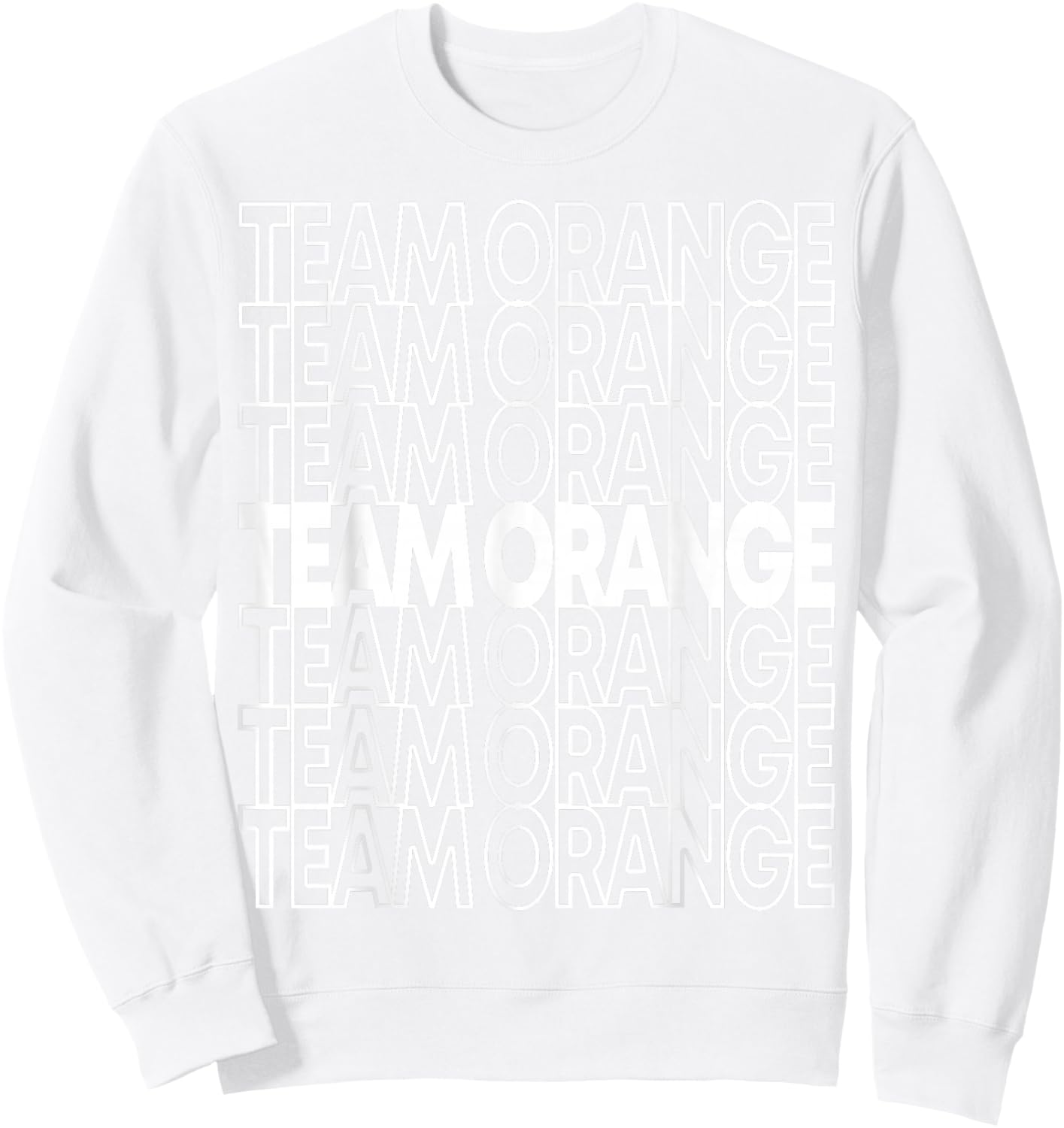 Team Orange School Spirit Sweatshirt - Sweatshirt | White