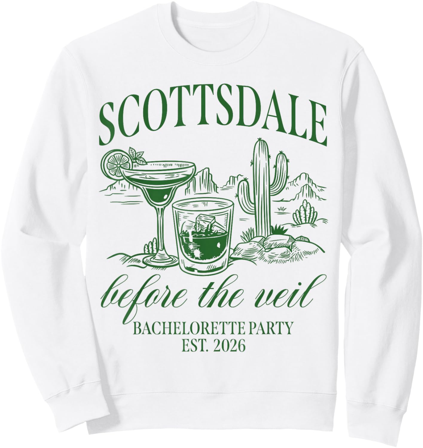 Scottsdale Before The Veil Bachelorette Party Est 2026 Sweatshirt - Sweatshirt | White