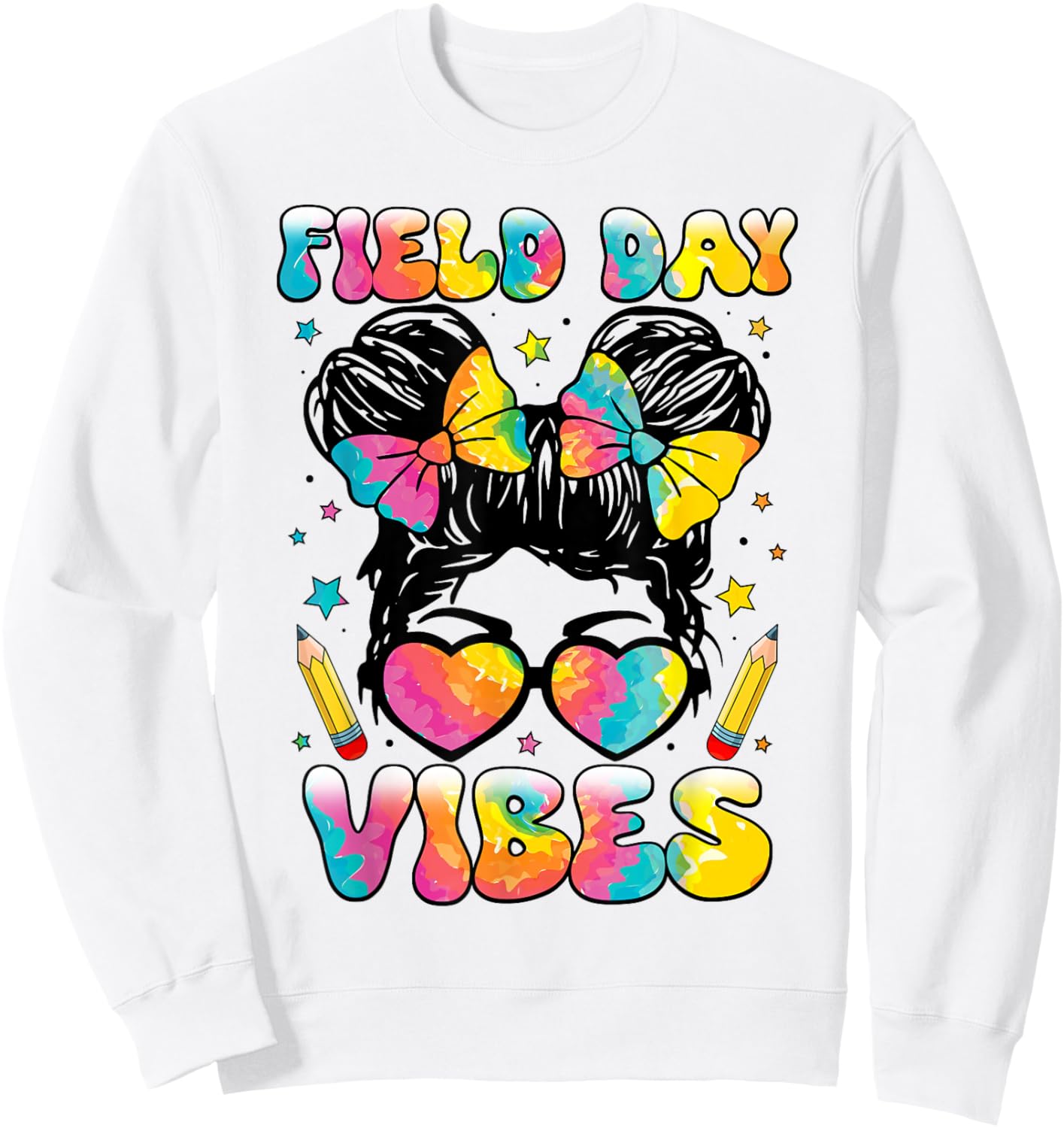Field Day Vibes Shirt for Teacher Kids Happy Field Day 2026 Sweatshirt - Sweatshirt | White