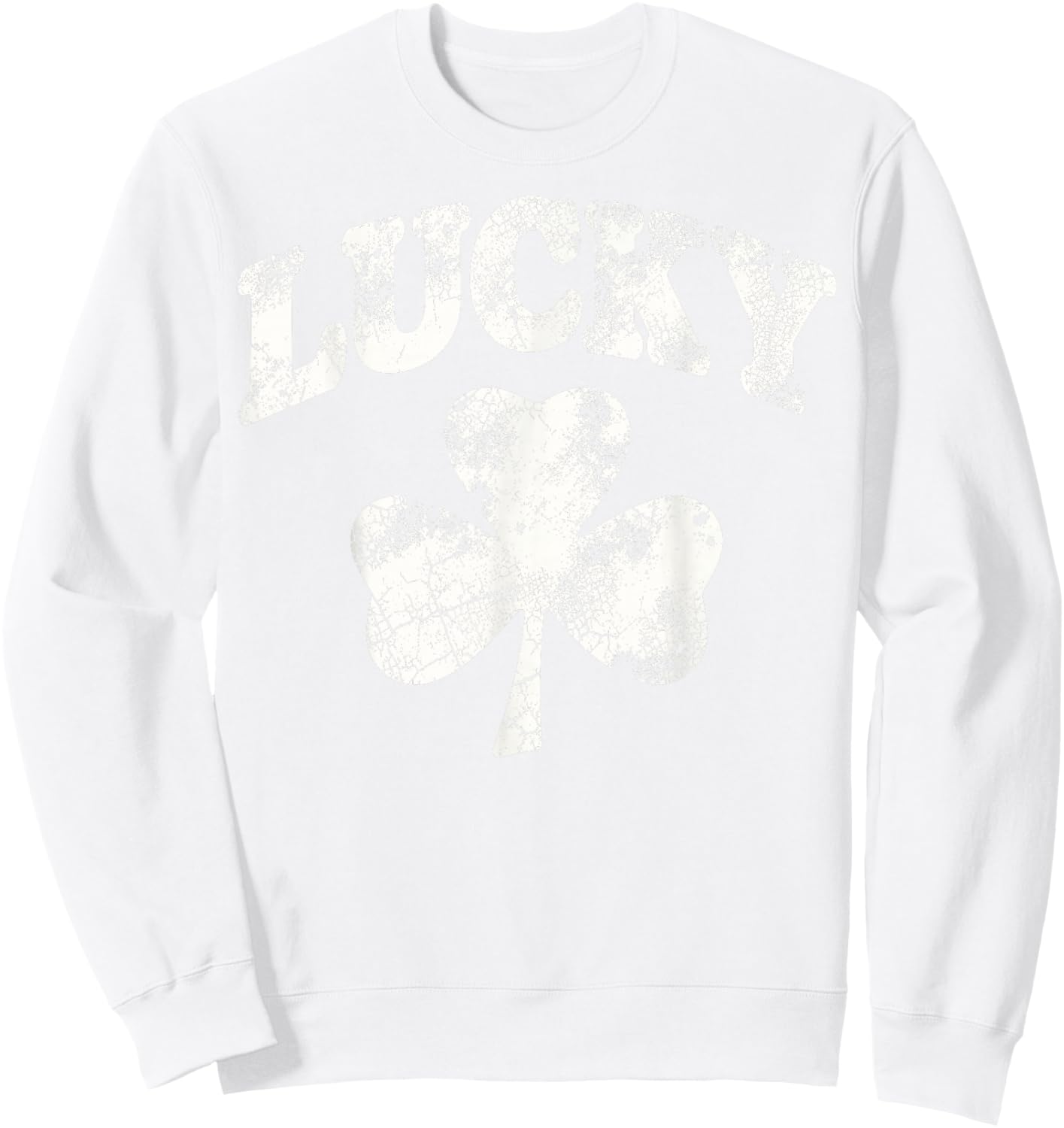 Vintage St.Patrick’s Day Shenanigans Lucky Shamrock Sweatshirt - Sweatshirt | White
