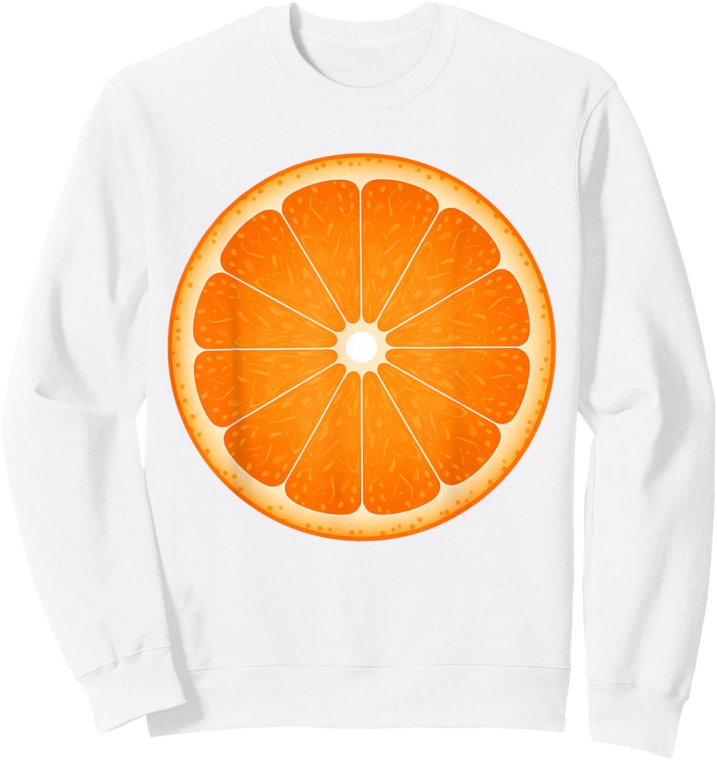 Orange Slice Costume Halloween Fruit Salad Lover Sweatshirt - Sweatshirt | White
