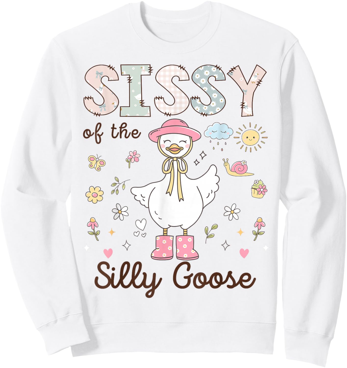 Sissy of The Silly Goose First Birthday Girl Family Sweatshirt - Sweatshirt | White