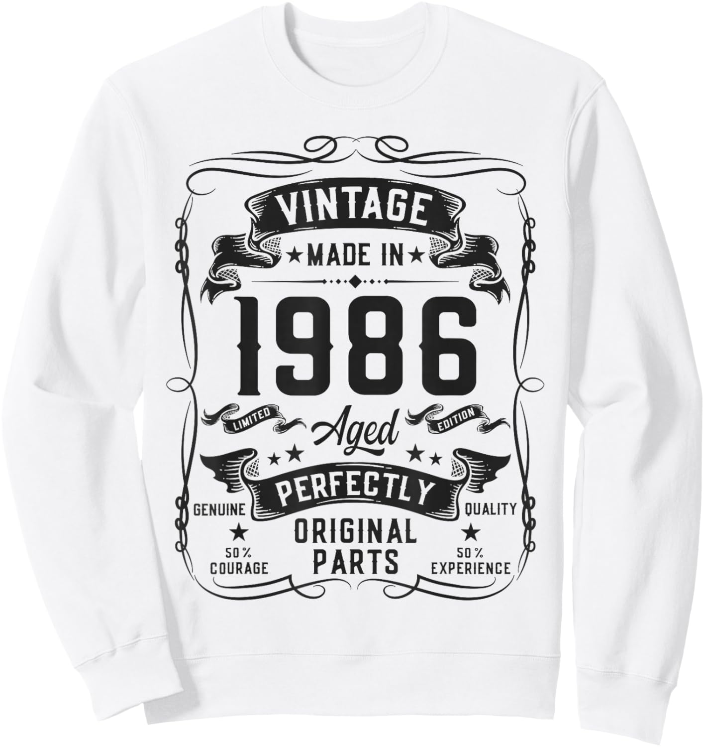 Vintage 1986 40yr 40th Birthday Gifts 40 Years Old Sweatshirt - Sweatshirt | White