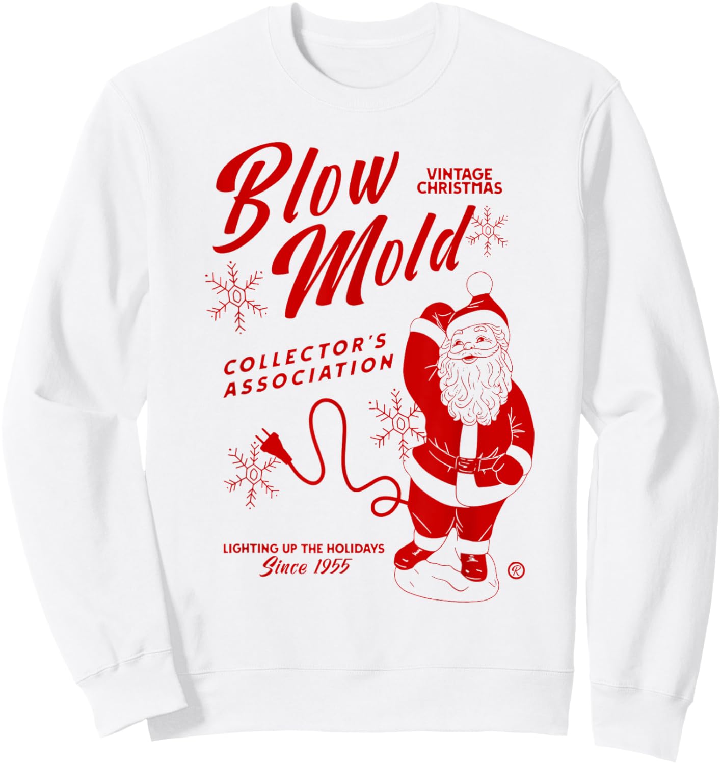 Vintage Christmas Blow Mold Collector's Association Sweatshirt - Sweatshirt | White
