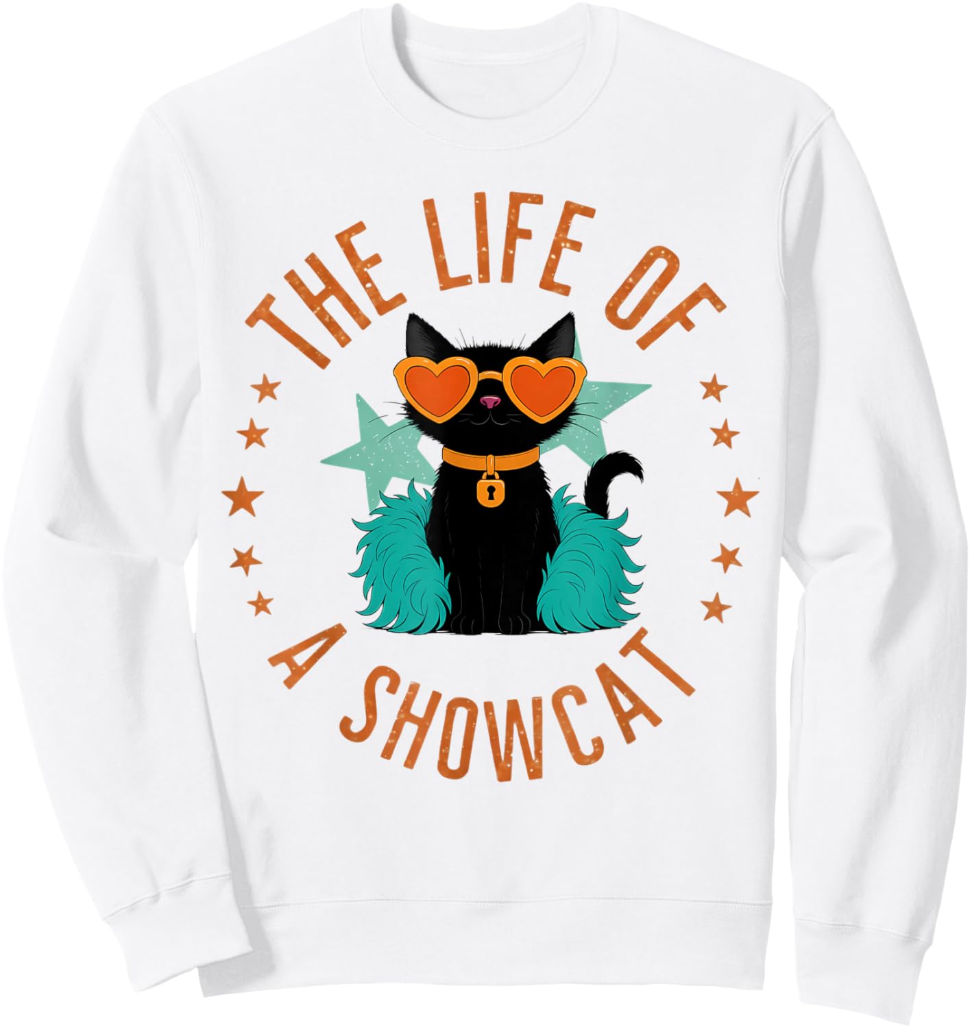 Funny Cat Era Life of Showcat Cat Lovers Men Women Kids Sweatshirt - Sweatshirt | White