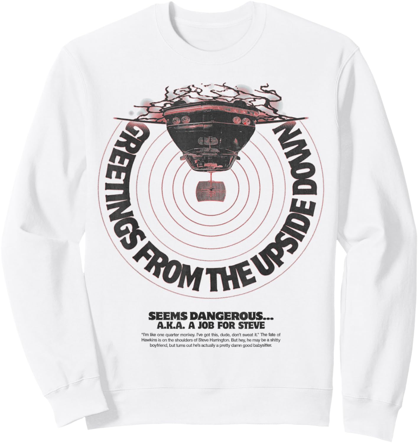 Stranger Things Season 5 Greetings from The Upside Down Car Sweatshirt - Sweatshirt | White