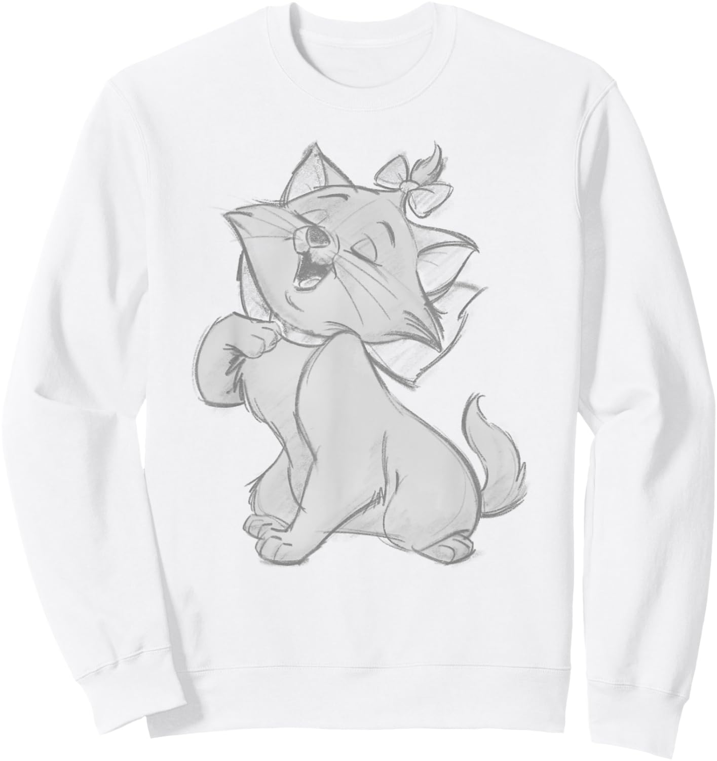 Disney The Aristocats Cute Singing Marie Sketch Style Art Sweatshirt - Sweatshirt | White