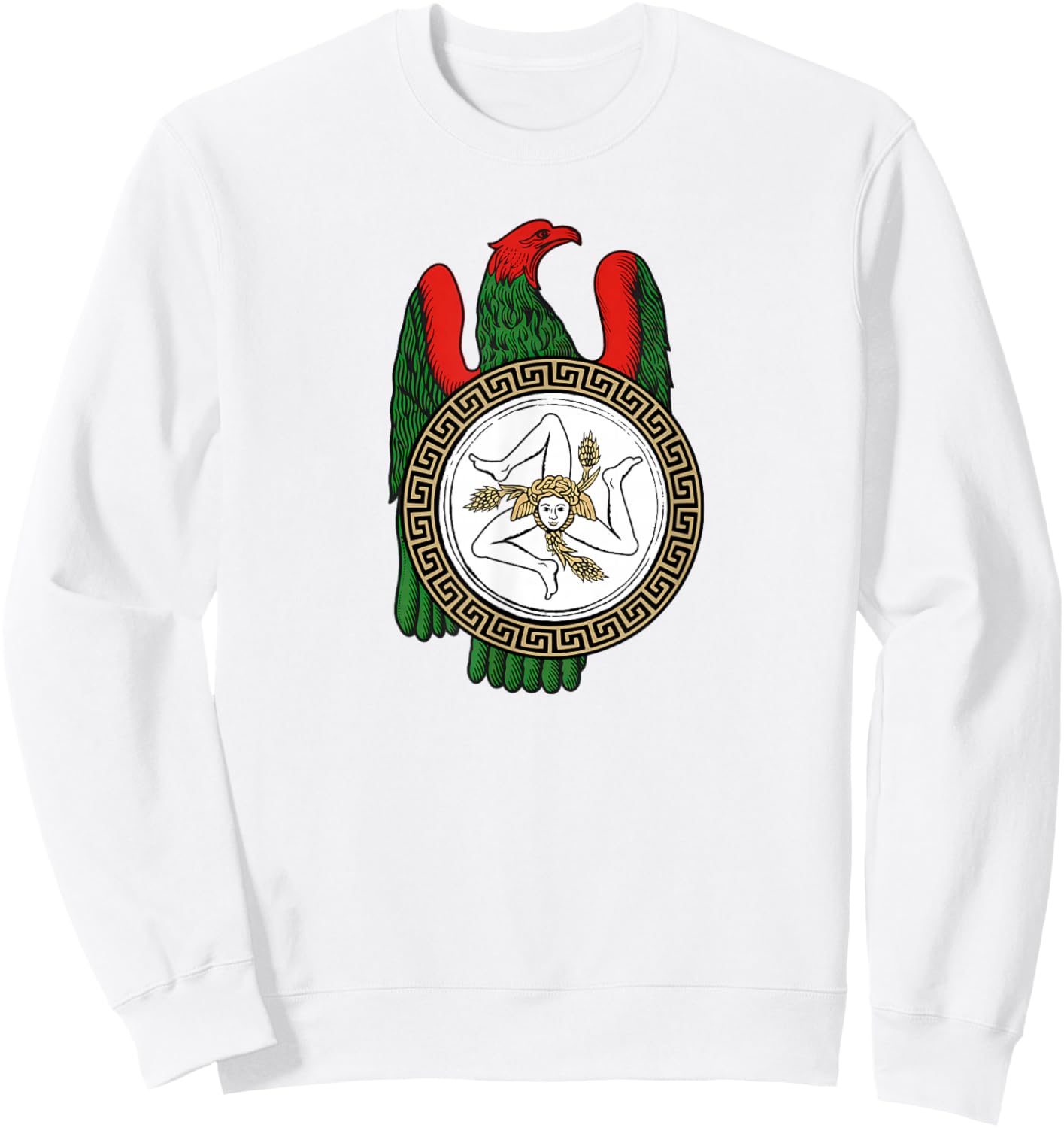 Scopa Denari Ace of Coins Sicilian Italian Playing Card Game Sweatshirt - Sweatshirt | White