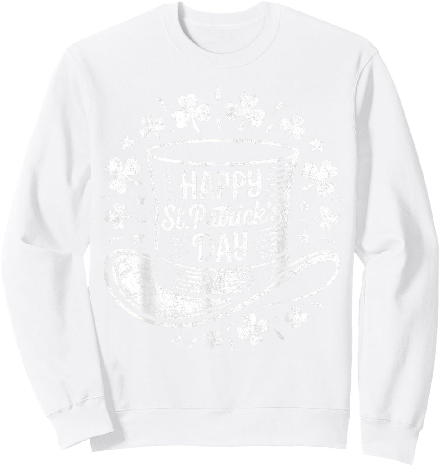 Happy St Patricks Day Sweatshirt - Sweatshirt | White