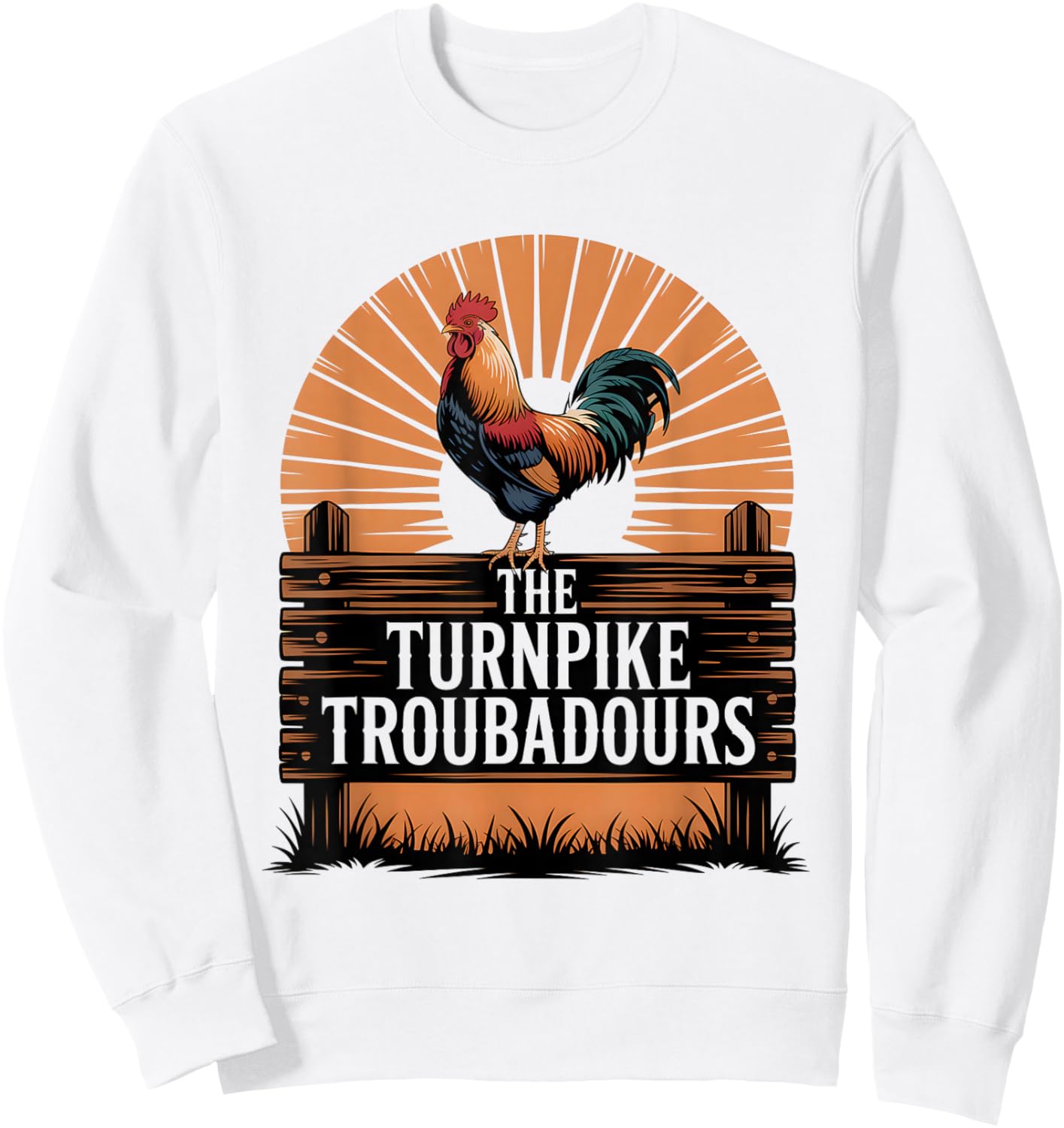 Vintage Turnpike Distressed Country Music Men Women Sweatshirt - Sweatshirt | White