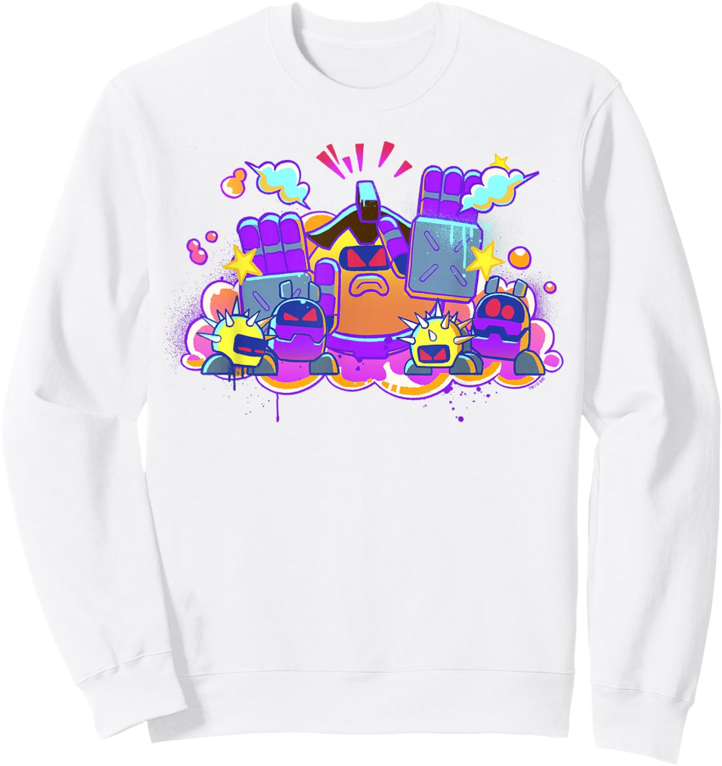 Astrobot Captin Astro Bad Bots Graffiti Style Art Sweatshirt - Sweatshirt | White