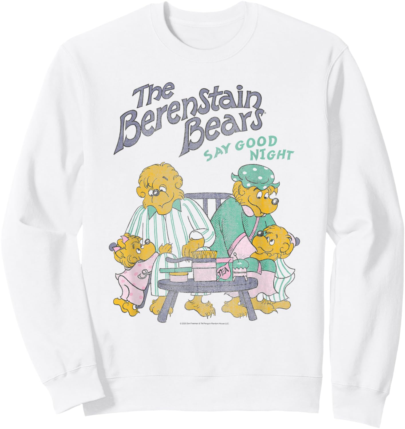 The Berenstain Bears Say Good Night Family Vintage Book Sweatshirt - Sweatshirt | White