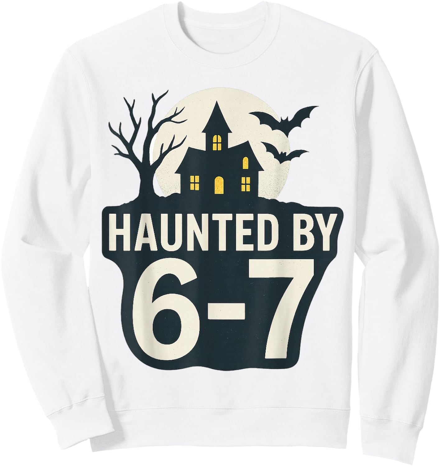 67 Meme Halloween House Spooky - Six Seven Gen Alpha Z Sweatshirt - Sweatshirt | White