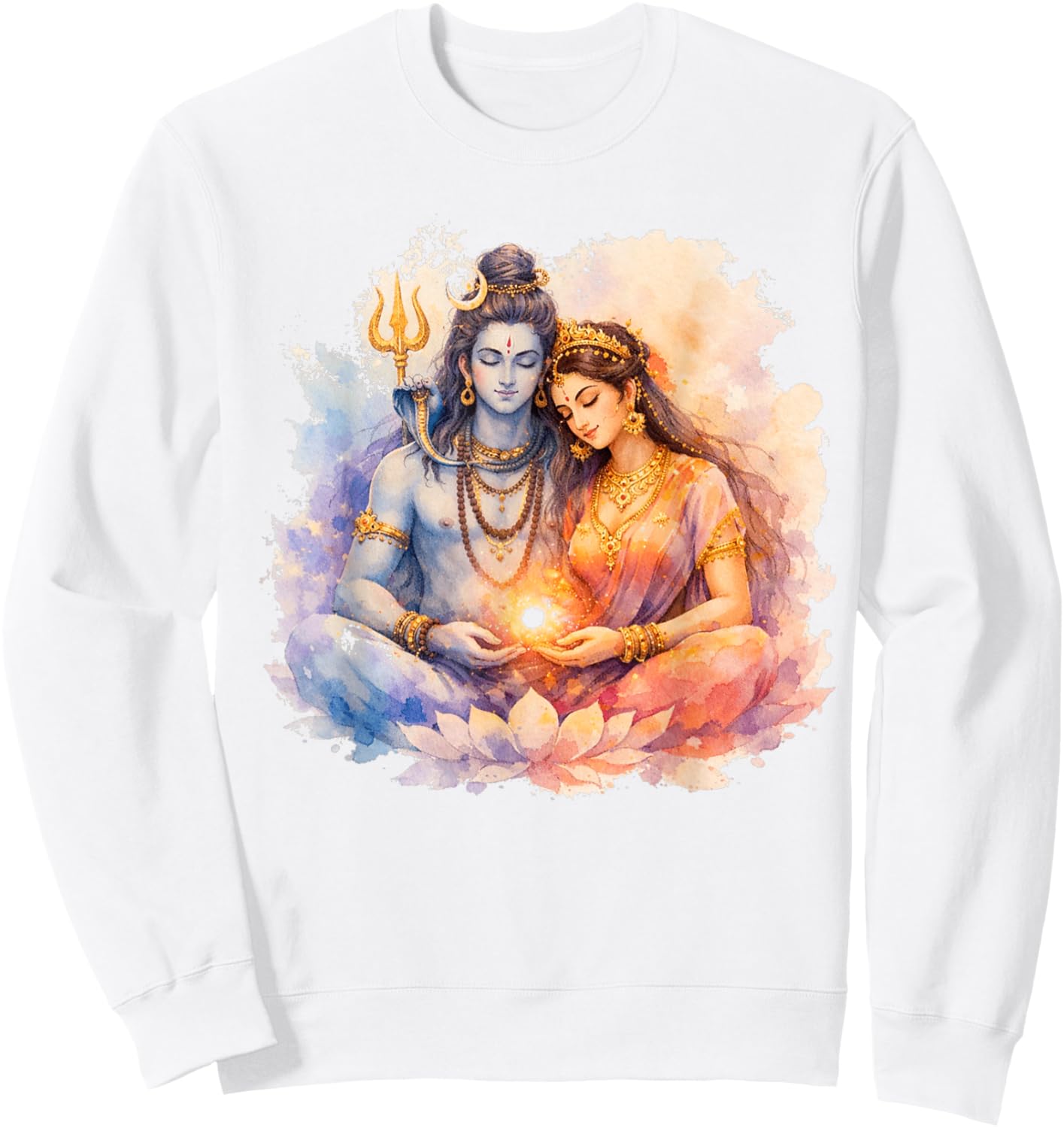 Lord Shiva Durga Hindu God Mahadeva Goddess Goddess Parvati Sweatshirt - Sweatshirt | White