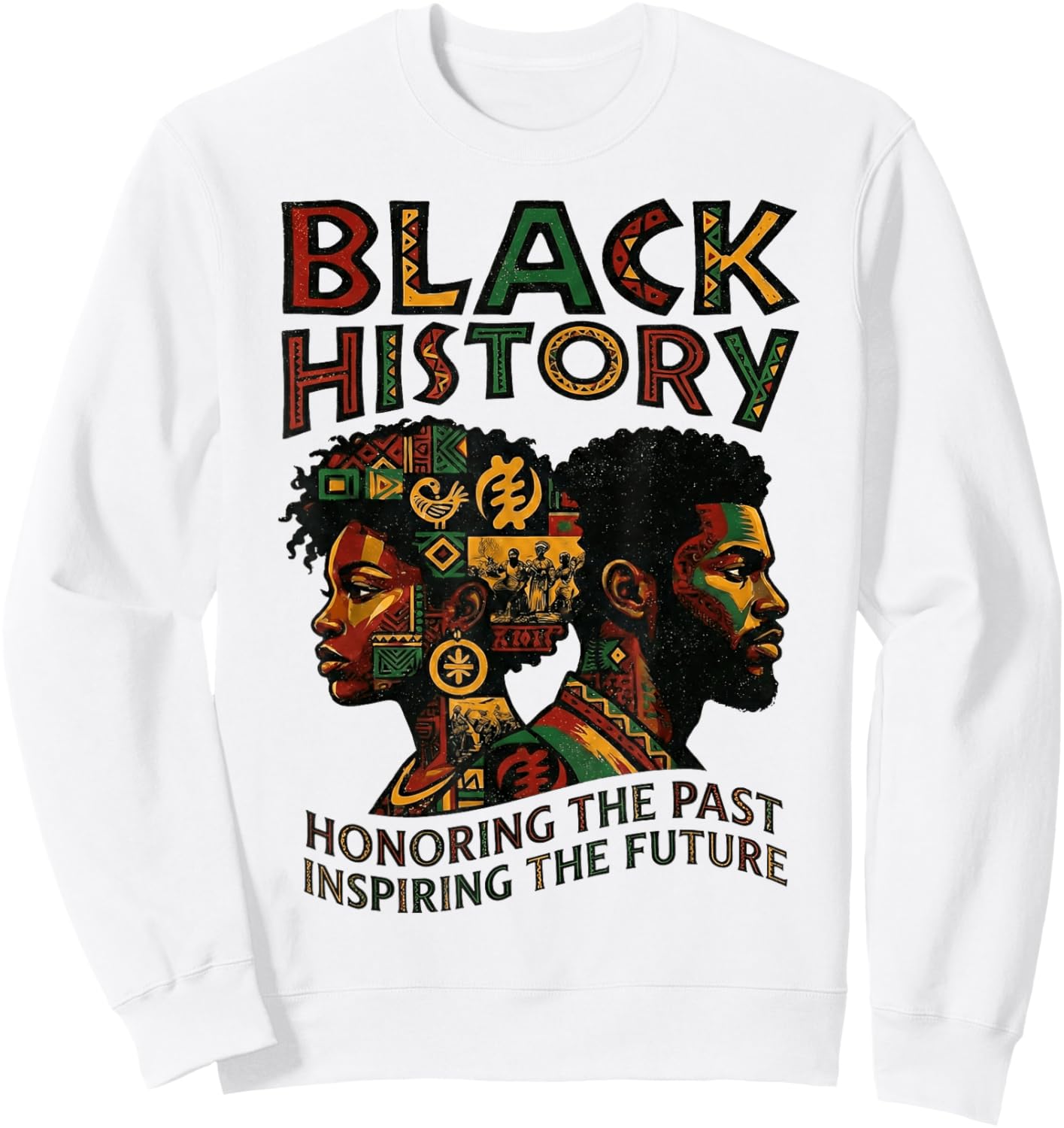 African Roots Black Leaders Black History Month Men Women Sweatshirt - Sweatshirt | White