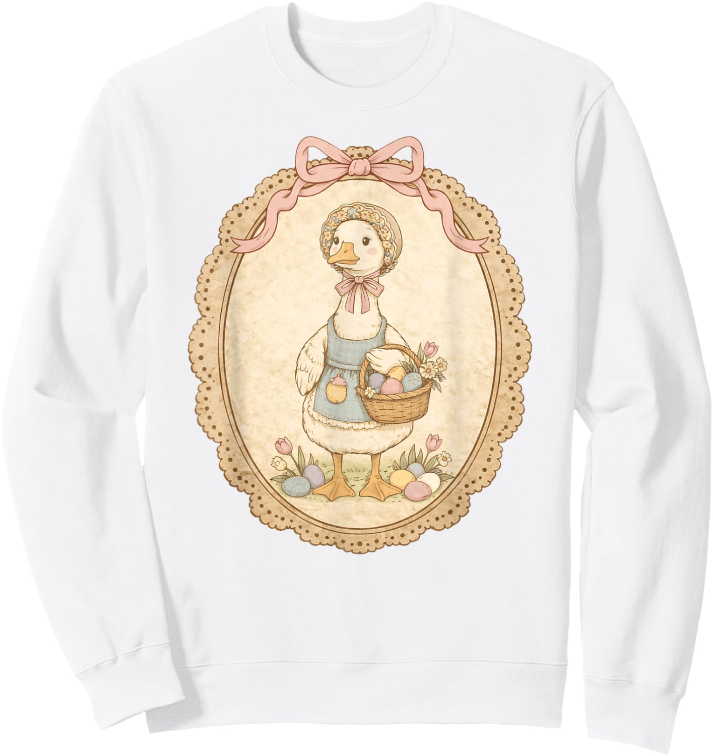 Spring Season Mama Goose for Mom Women Grandma Easter Day Sweatshirt - Sweatshirt | White
