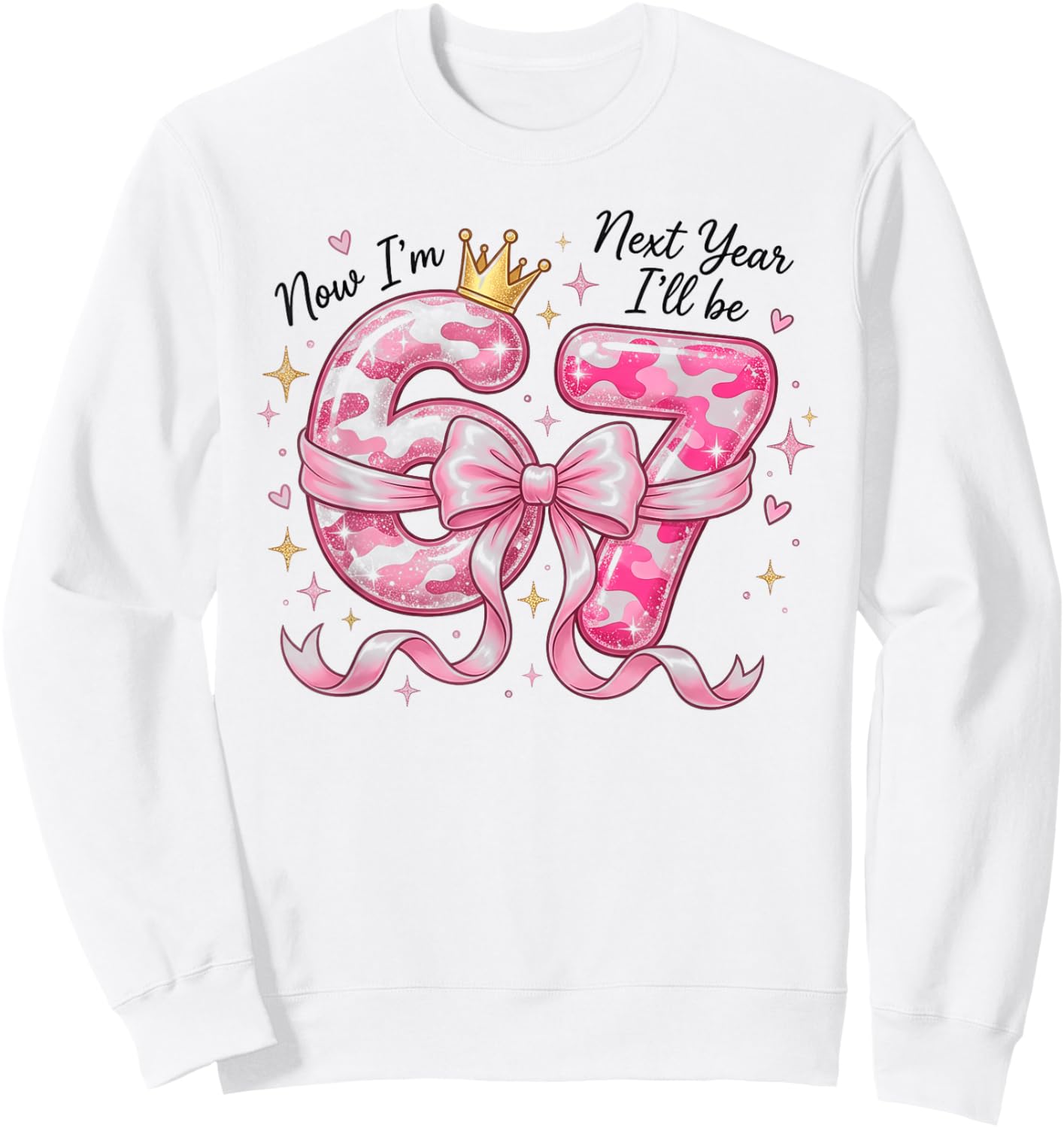 I was 6 Now Im 7 Coquette Birthday 7 for Girls Sweatshirt - Sweatshirt | White