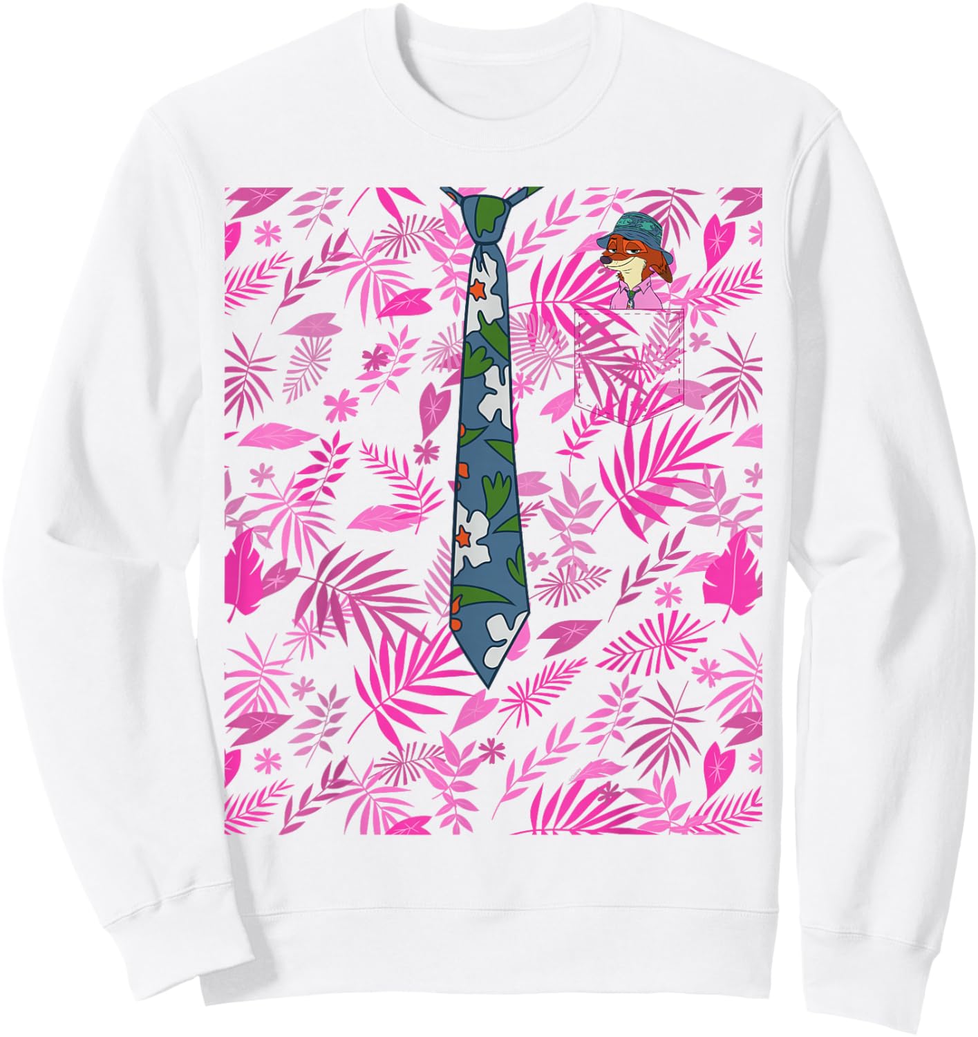 Disney Zootopia 2 Nick Wilde Shirt and Tie Halloween Costume Sweatshirt - Sweatshirt | White