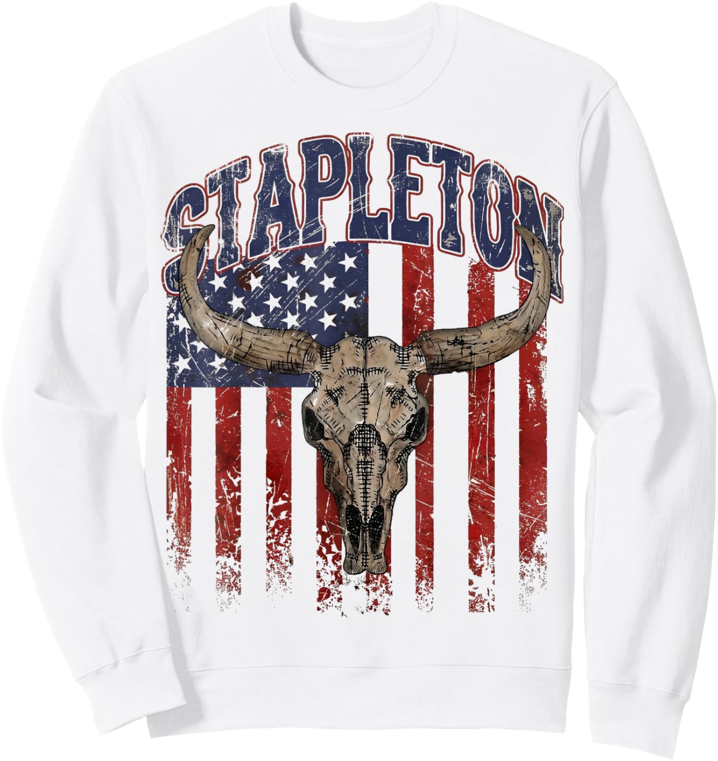 Vintage Stapleton Name Gift Women Kids Sweatshirt - Sweatshirt | White