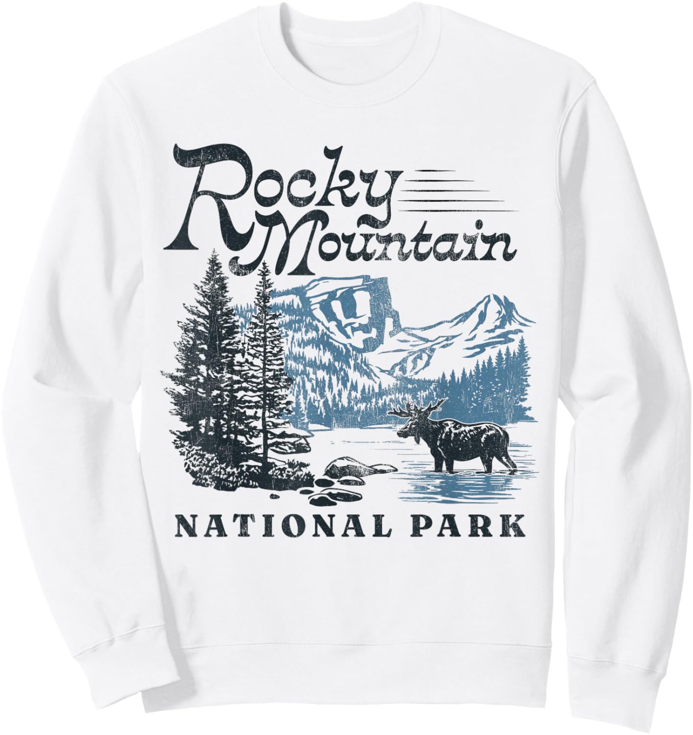 Rocky Mountain National Park Sweatshirt - Sweatshirt | White