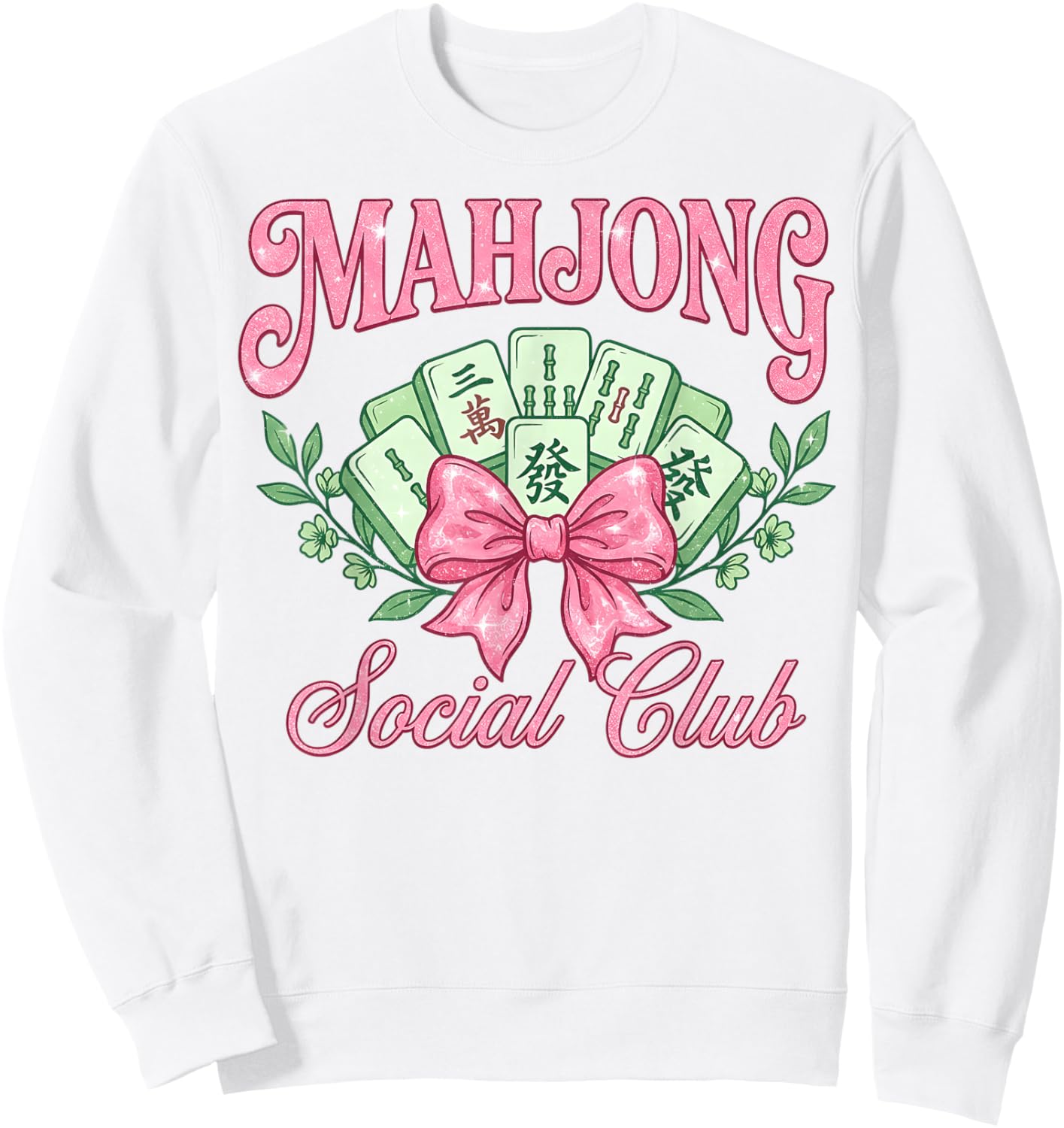 Mahjong Social Club Mahjong Love Playing Chinese Game Sweatshirt - Sweatshirt | White