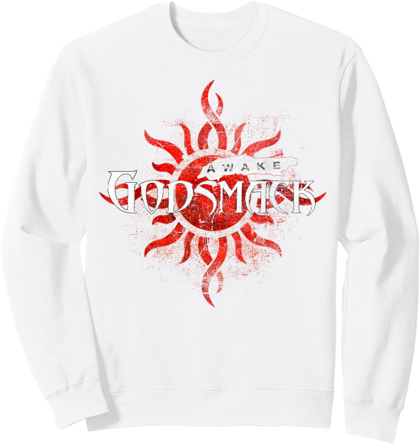 Godsmack Awake Sun 25th On White Sweatshirt - Sweatshirt | White