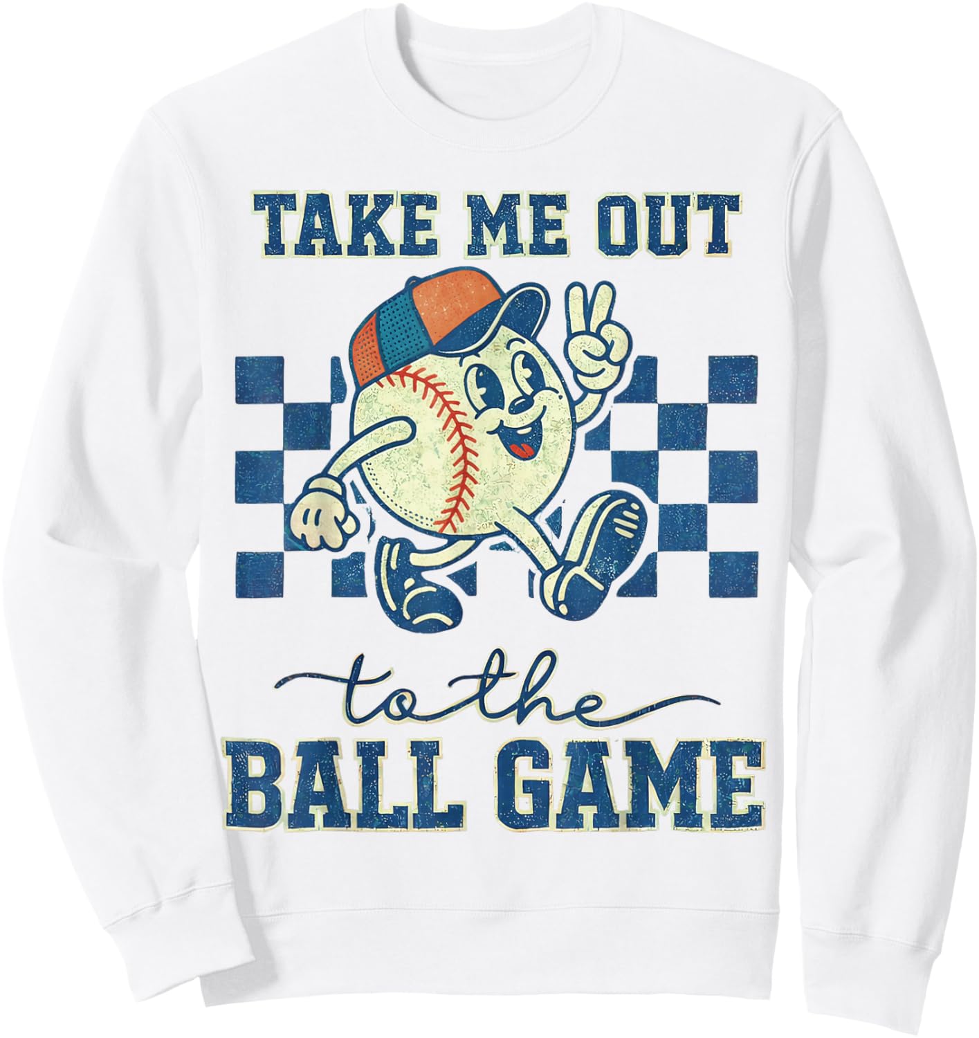 Take Me Out to The Ball Game Sweatshirt - Sweatshirt | White