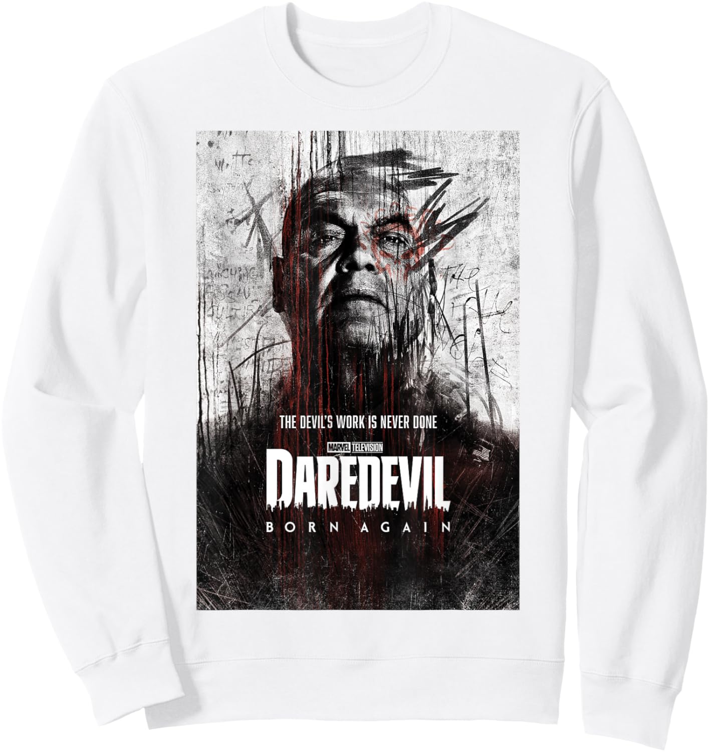 Marvel Daredevil: Born Again Season 1 Kingpin Poster Sweatshirt - Sweatshirt | White