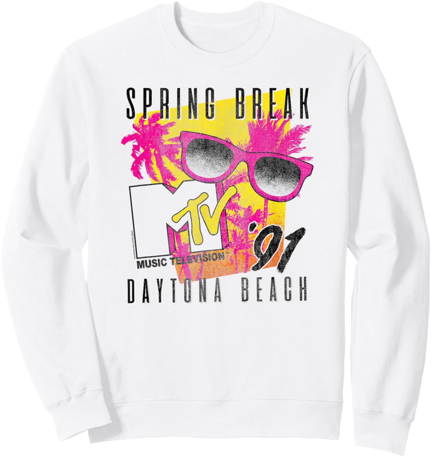 MTV Spring Break Retro Daytona Beach Shades Vintage TV Sweatshirt - Sweatshirt | White