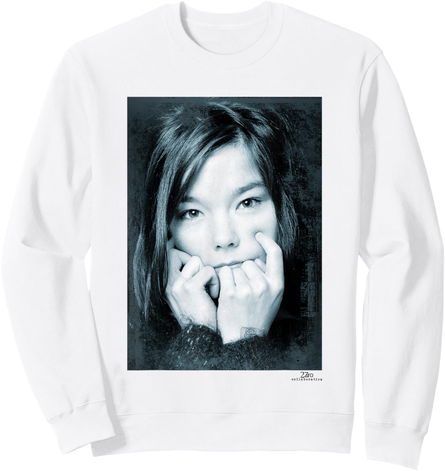 Bjork Debut Tour 1993 Portrait by Phil Nicholls Sweatshirt - Sweatshirt | White