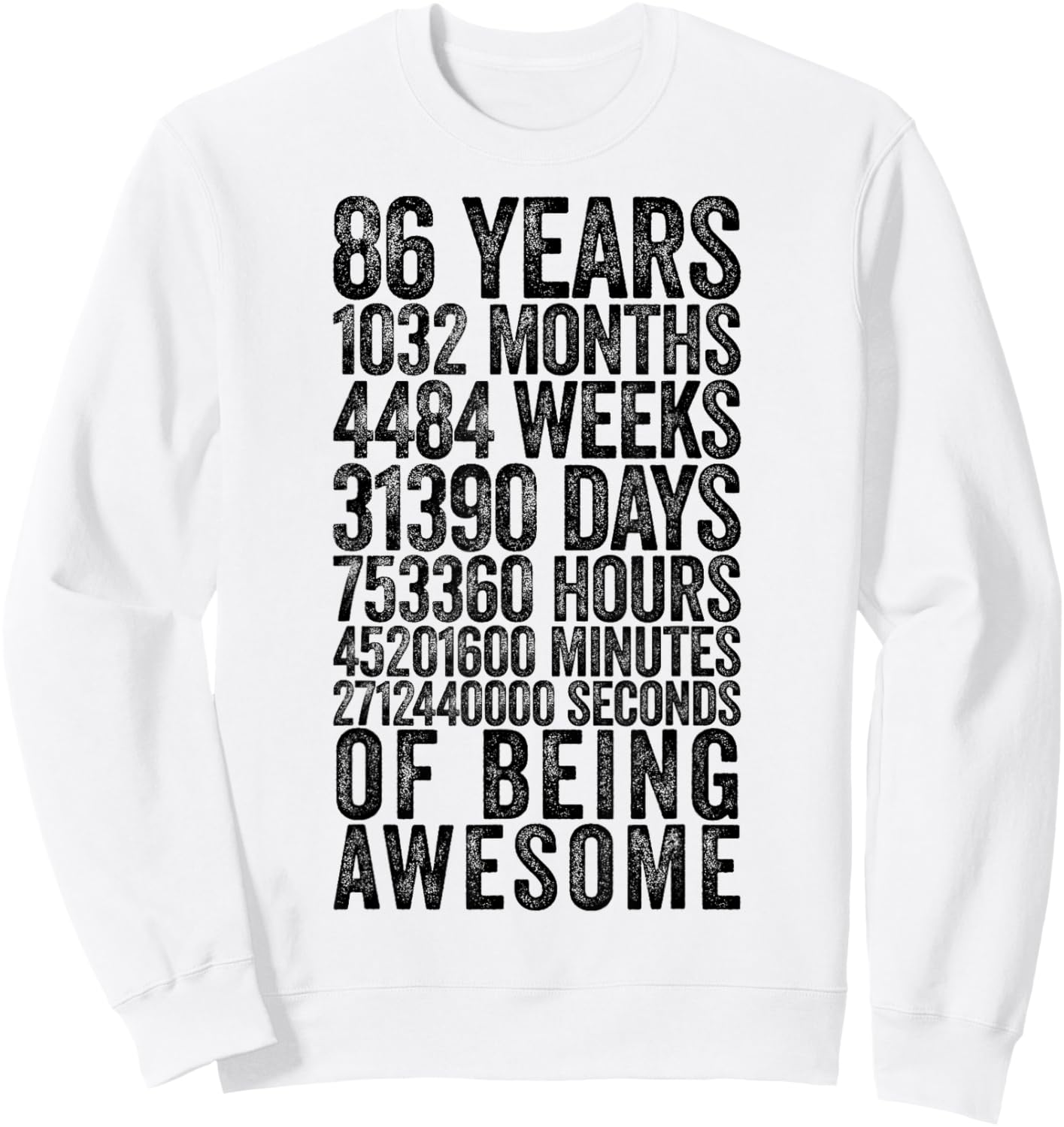 Funny 86th Birthday Shirt Old Meter Funny 86 Year Old Gifts Sweatshirt - Sweatshirt | White