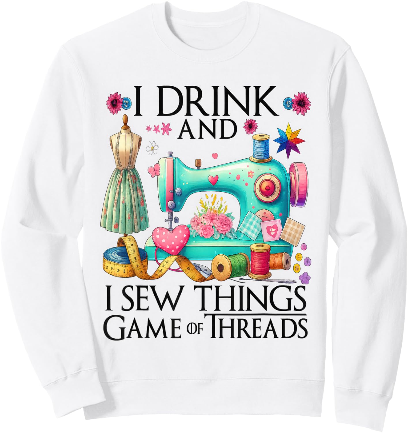 Funny Quilting Art Quilting Sewing Lover Quilter Sweatshirt - Sweatshirt | White