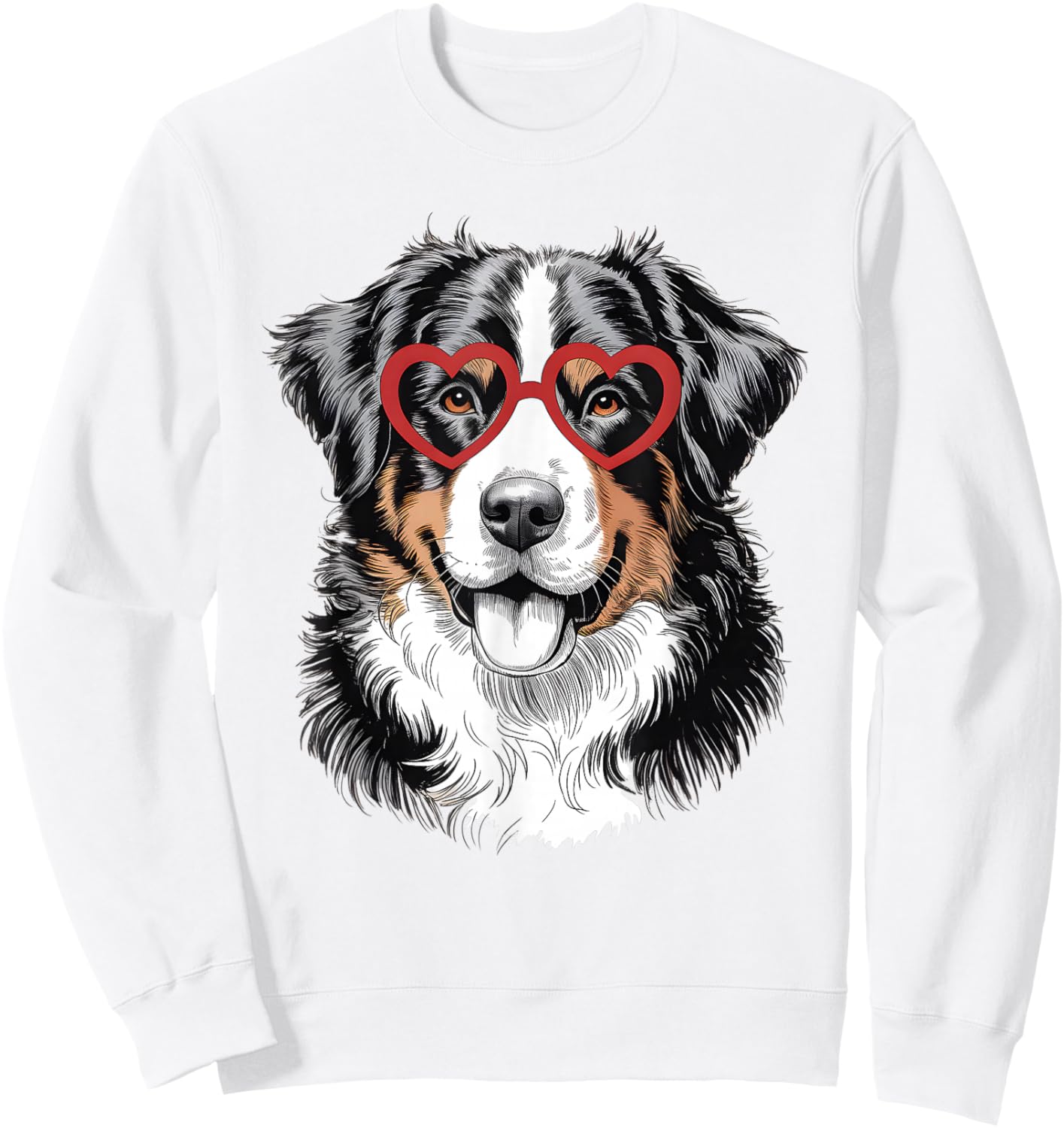 Bernese Mountain Cute Berner Dog Lover Valentine Day Sweatshirt - Sweatshirt | White