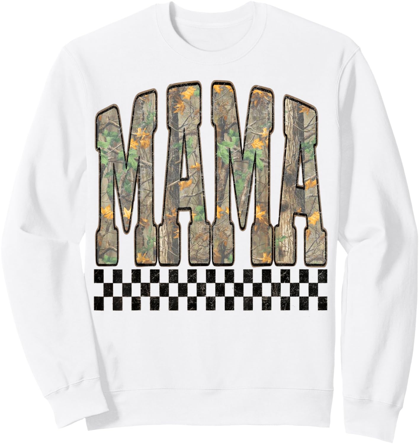 Hunting Mama Camo Western Vintage, Trendy Mom Sweatshirt - Sweatshirt | White