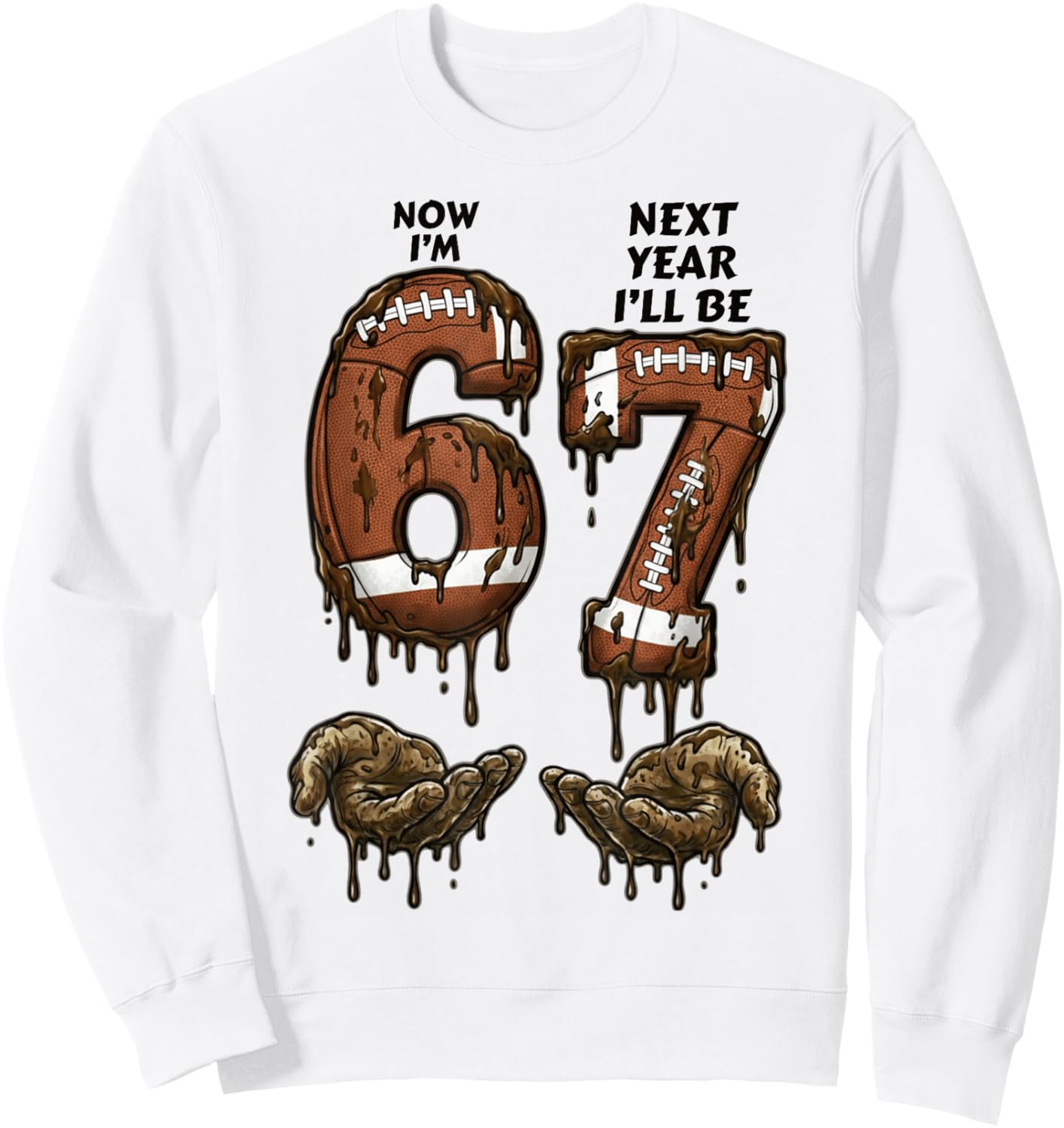 6th Birthday Boys Girls 6 7 Now I'm 6 Next Year I'll be 7 Sweatshirt - Sweatshirt | White