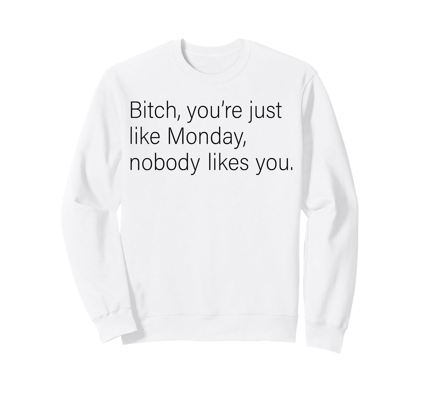 Bitch You're Just Like Monday Nobody Likes You Funny Saying T-Shirt