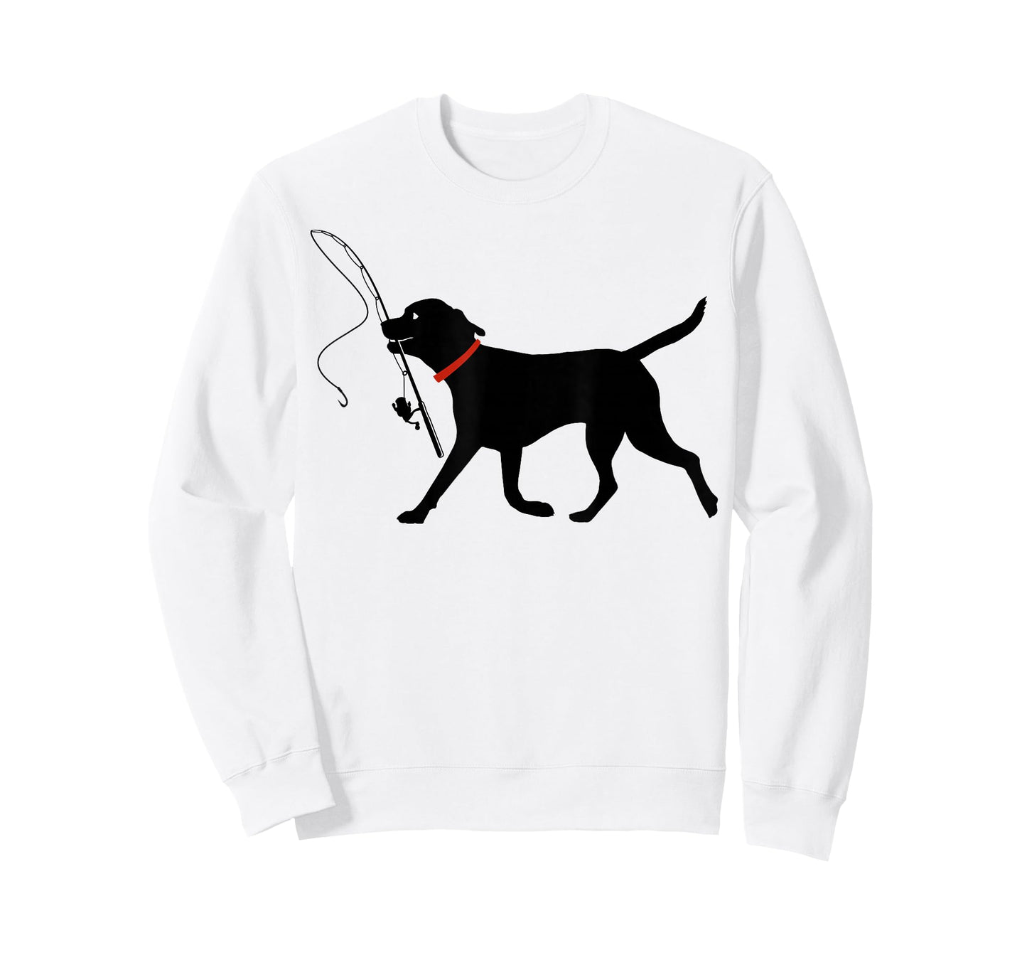Labrador Retriever Running Fly Fishing Black Lab Dog T-Shirt