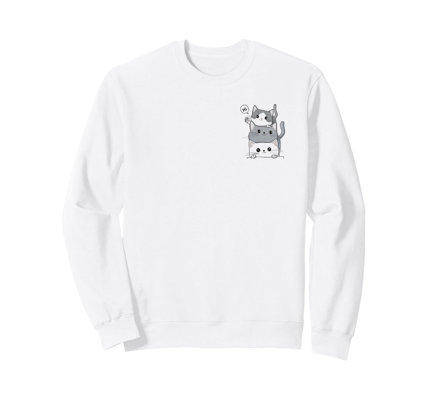 3 Funny Cats Cute Drawing Women Men Girl Boy Cat T-Shirt