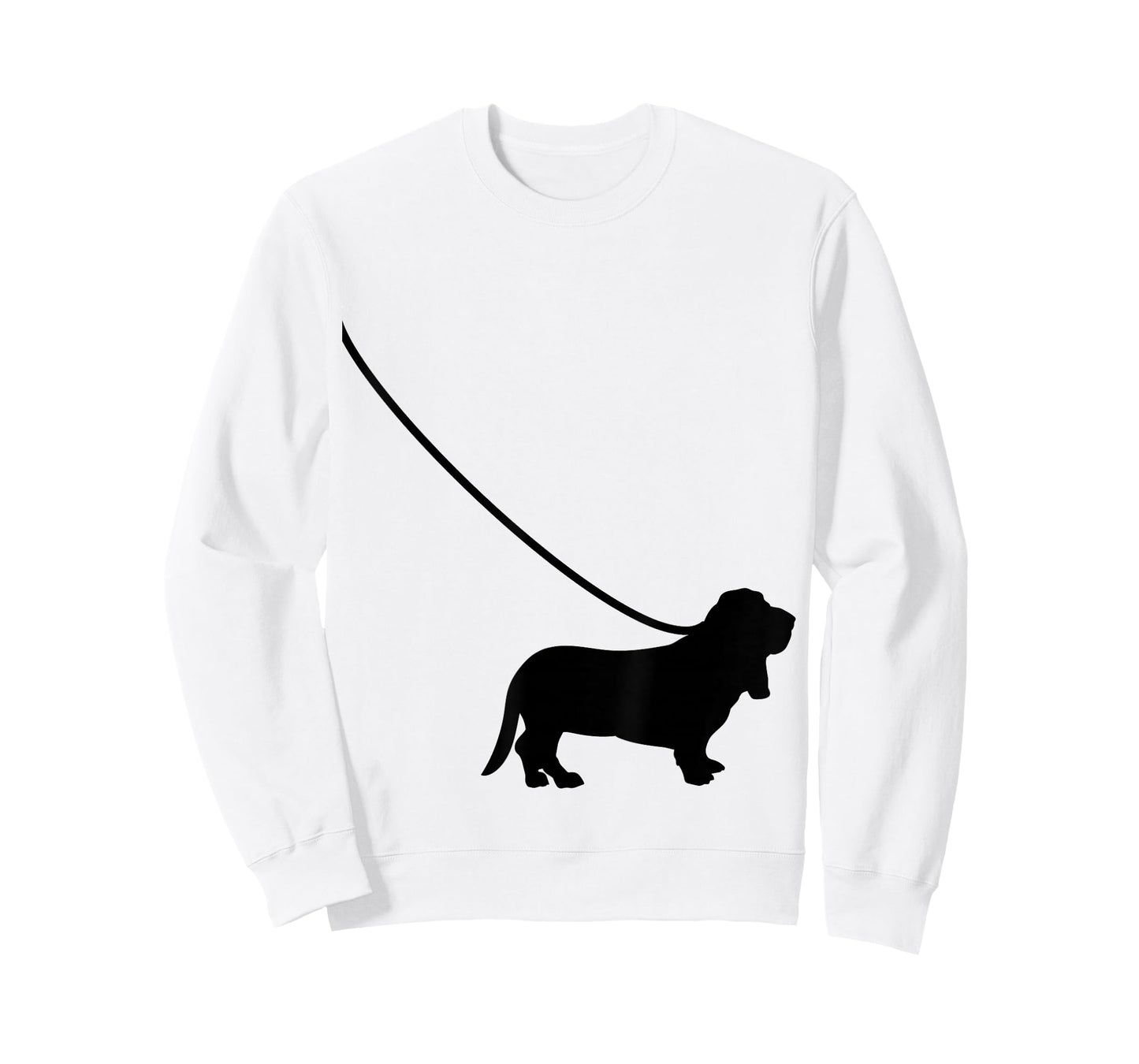 Bassett Hound on a Leash - Dog Mom Dad Cute Funny T-Shirt