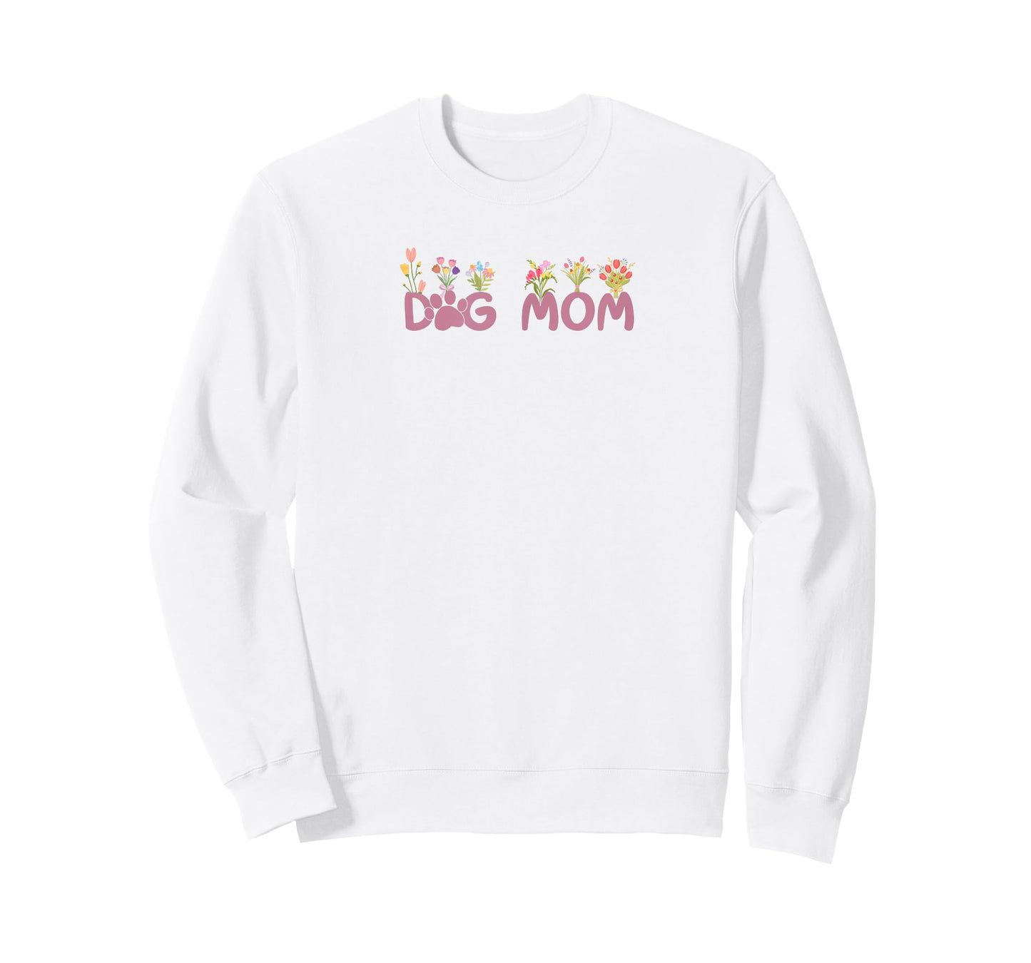 Dog Mom Flowers Design T-Shirt