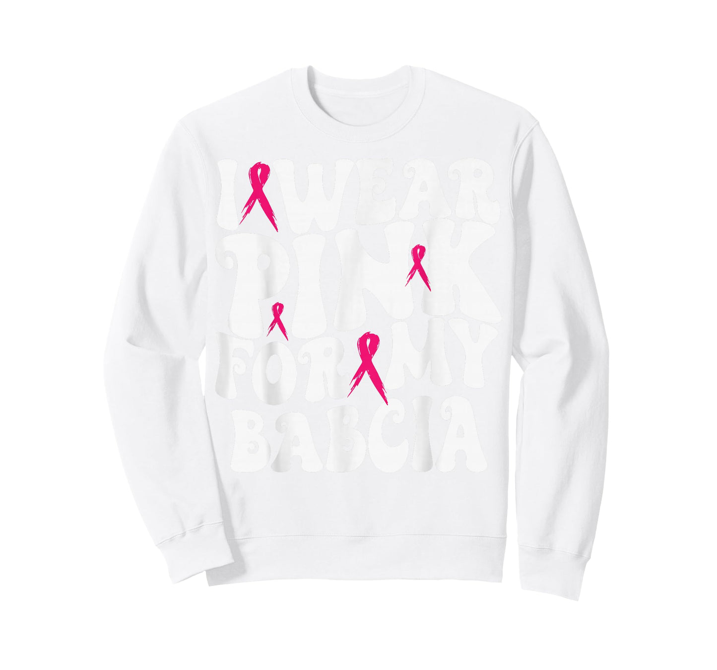 I Wear Pink for My Babcia Breast Cancer Awareness Kids T-Shirt