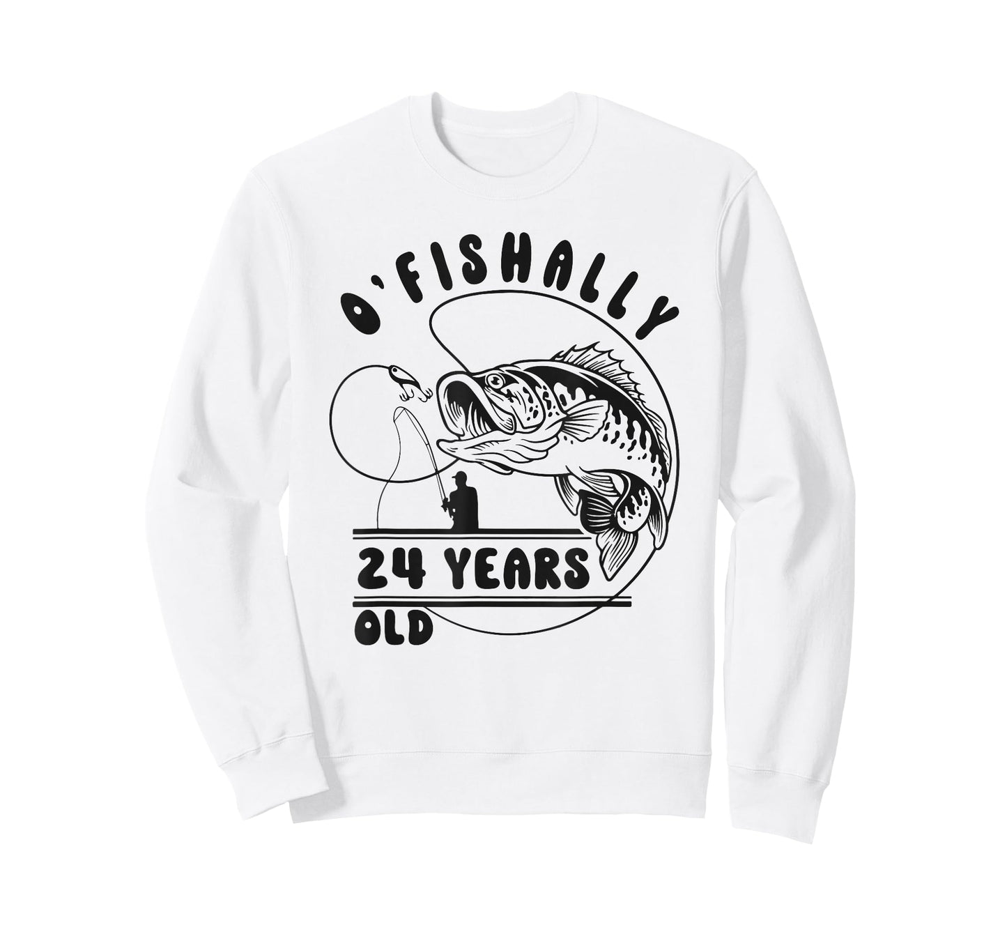 O’fishally 24 Years Old, Funny Fishing 24th Birthday T-Shirt