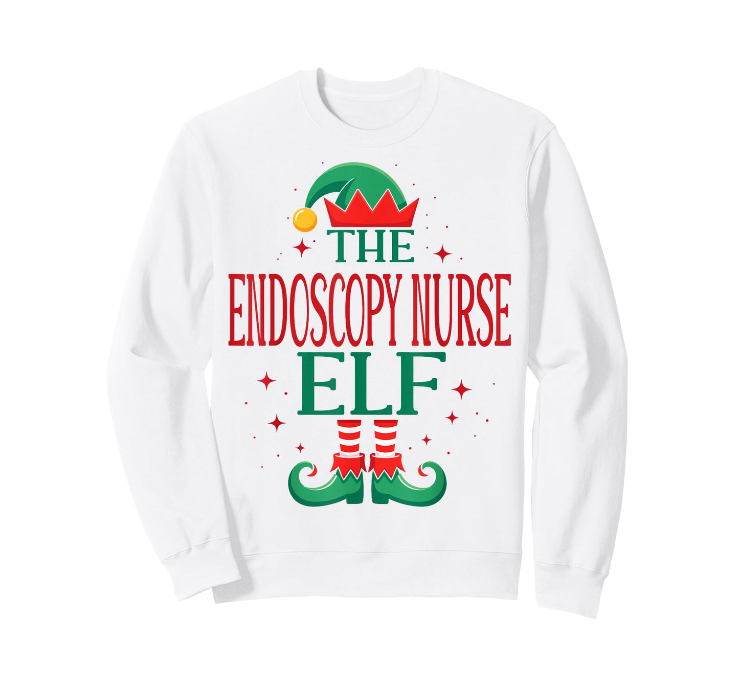 Funny Endoscopy Nurse Elf Christmas Holiday Medical Staff T-Shirt