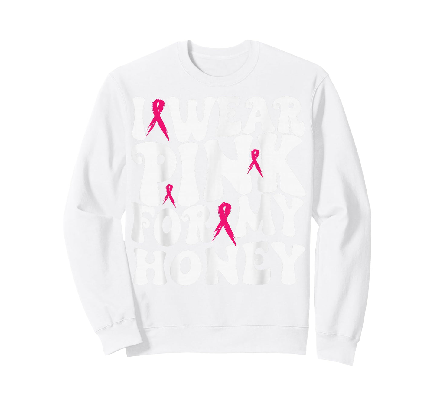 I Wear Pink for My Honey Breast Cancer Awareness Kids T-Shirt